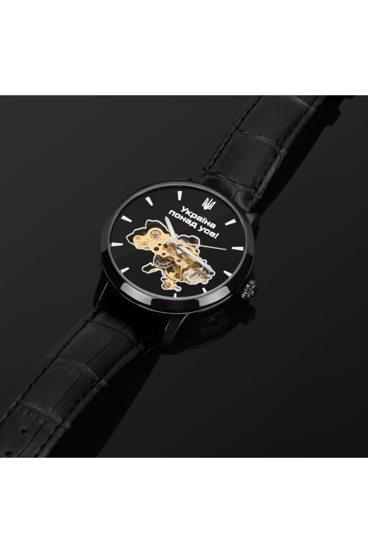 Чоловічий годинник  Besta Skeleton UA Black