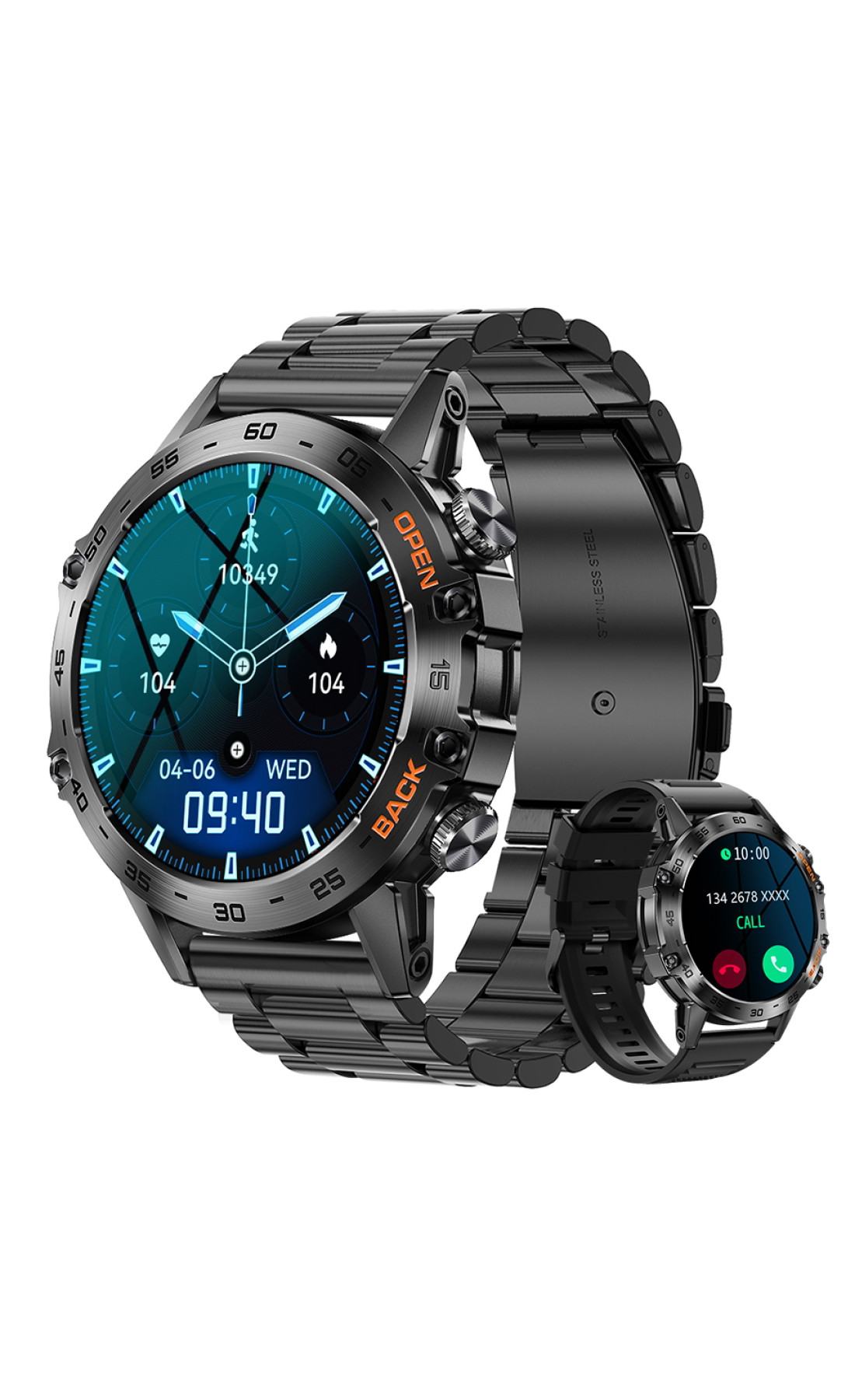 Смарт годинник  Smart Delta K52 Black, 2 ремінці