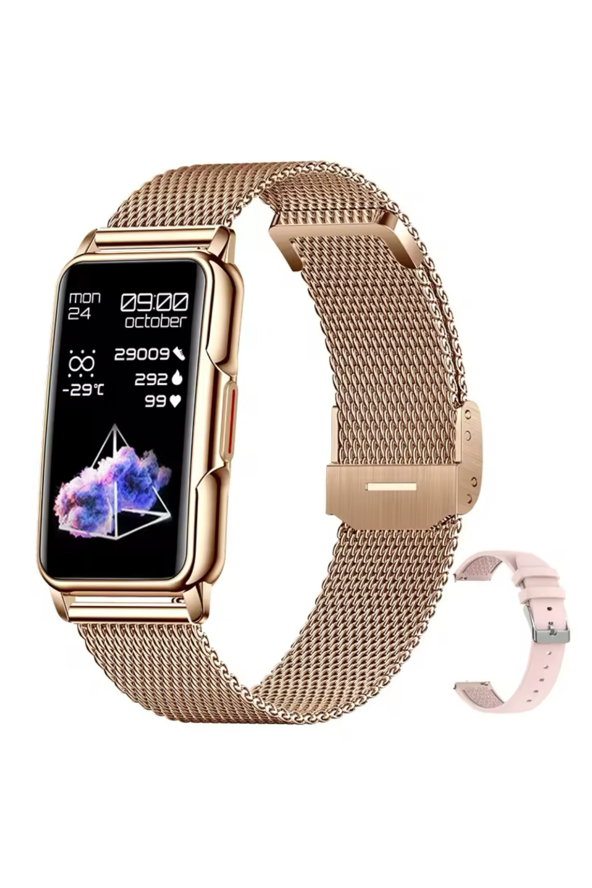 Смарт годинник  Smart Mioband Nano+ Gold, 2 ремінці