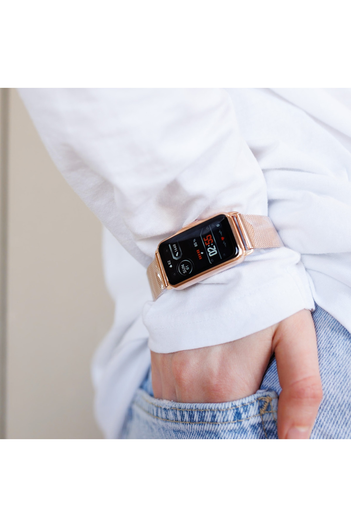 Смарт годинник  Smart Mioband Nano+ Gold, 2 ремінці