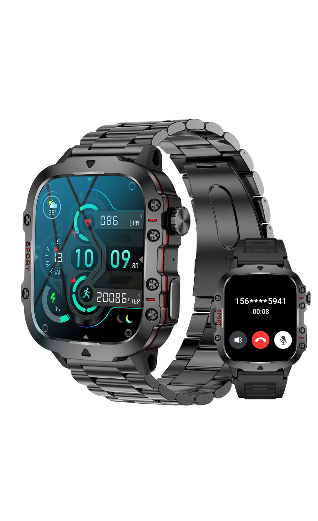 Смарт годинник  Smart Expert Nano Steel, 2 ремінці