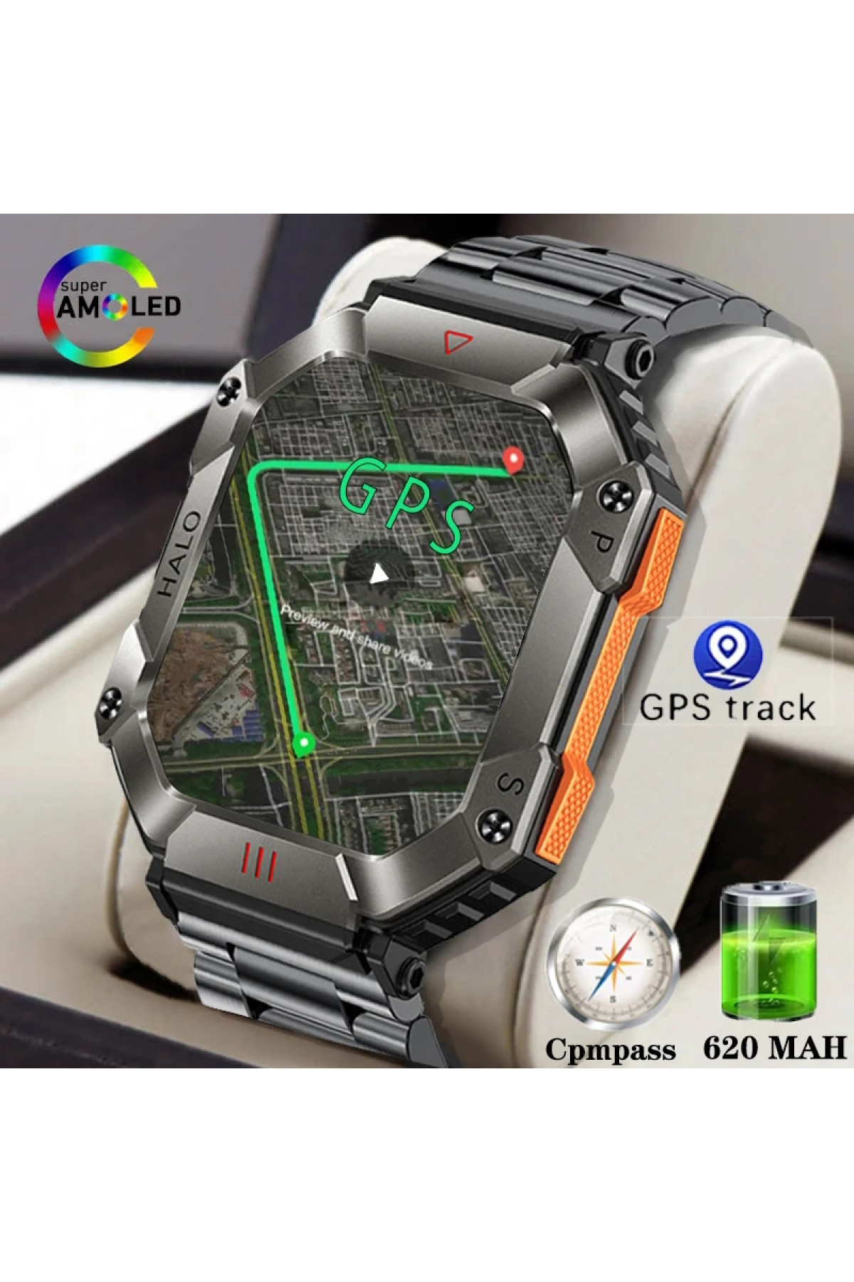 Смарт годинник  Smart Racer K+ Steel з компасом