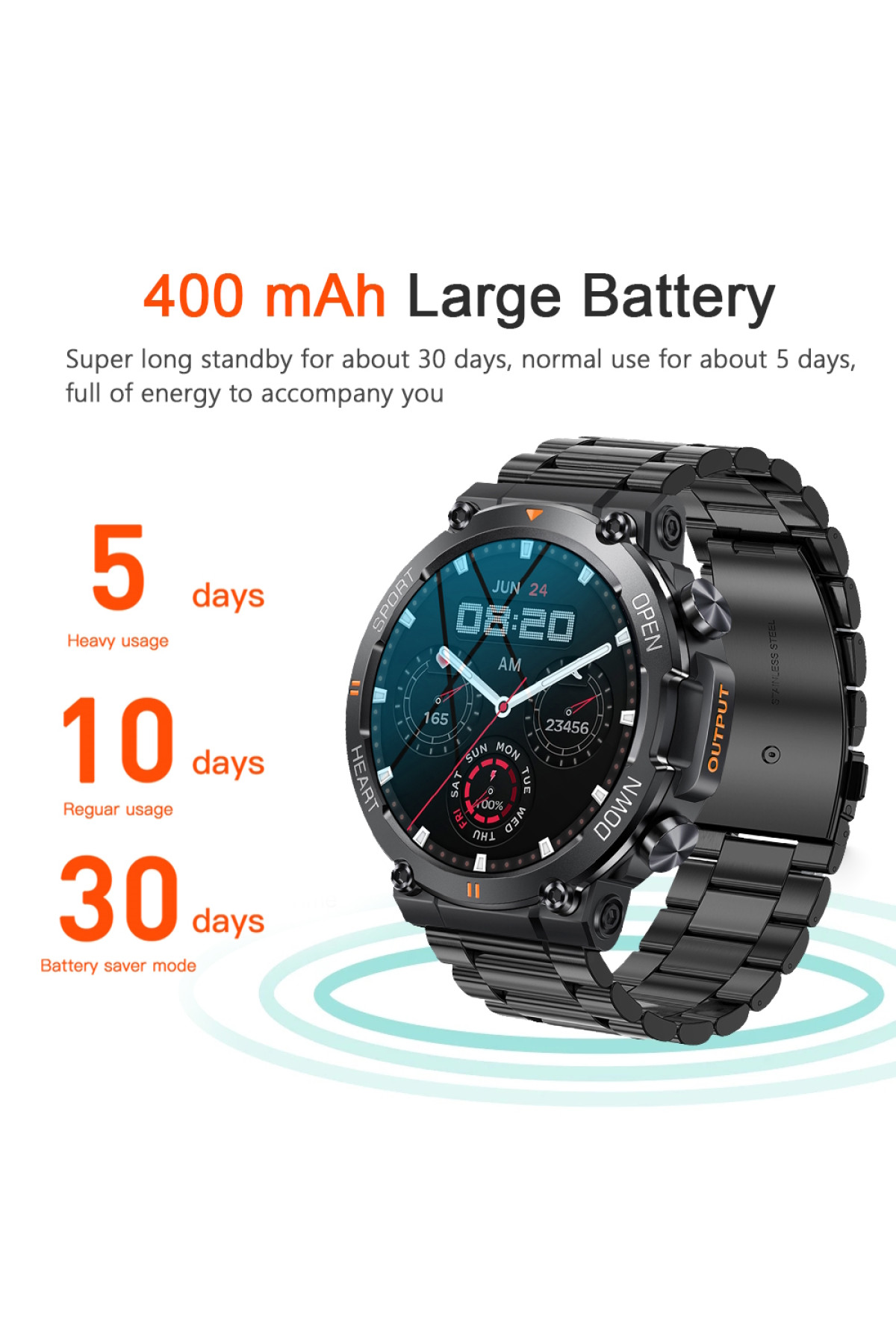 Смарт годинник  Smart Storm Steel, 2 ремінці