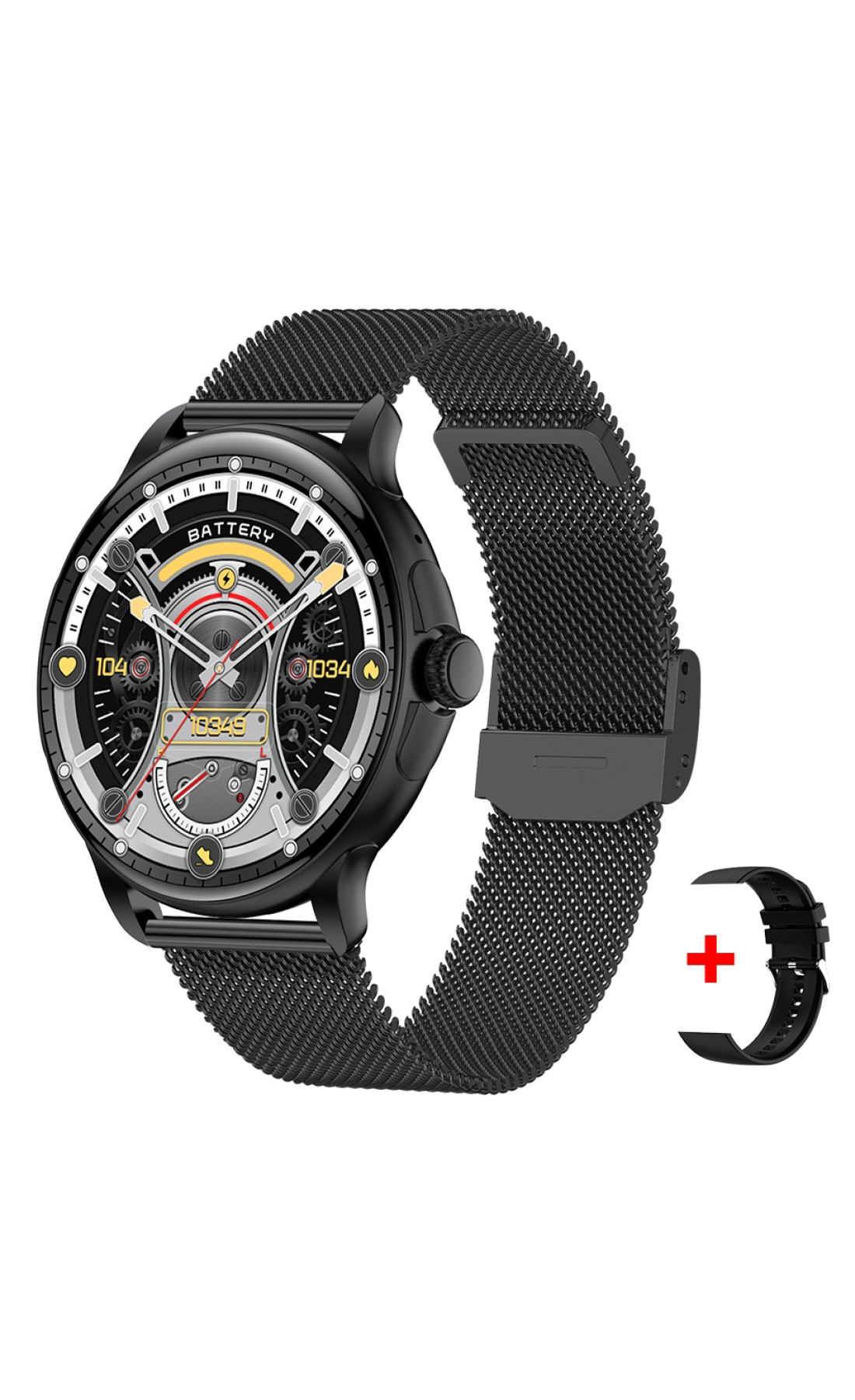 Смарт годинник  Smart Holiday Black Steel, 2 ремінці