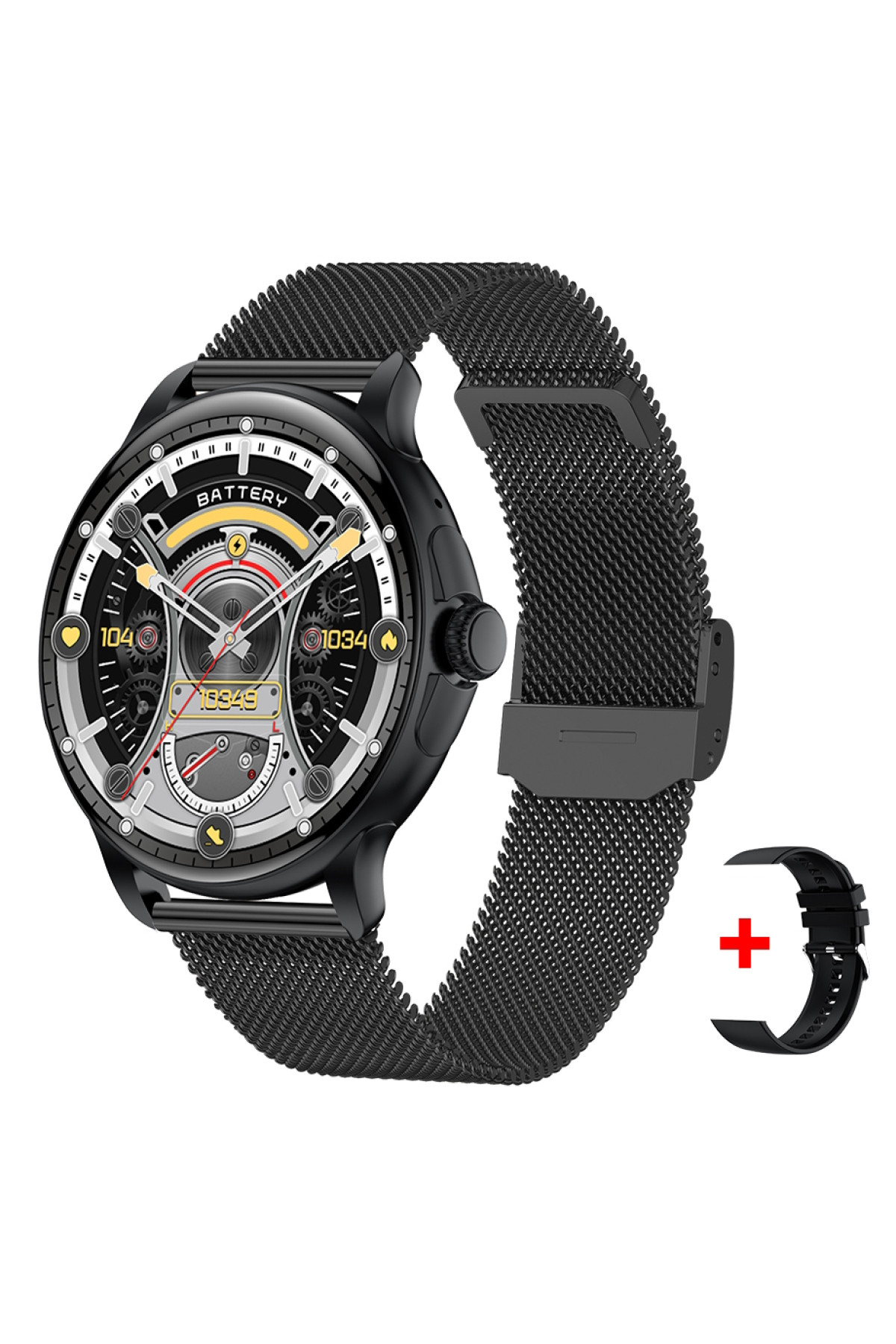 Смарт годинник  Smart Holiday Black Steel, 2 ремінці