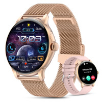 Смарт годинник  Smart Holiday Gold Steel, 2 ремінці