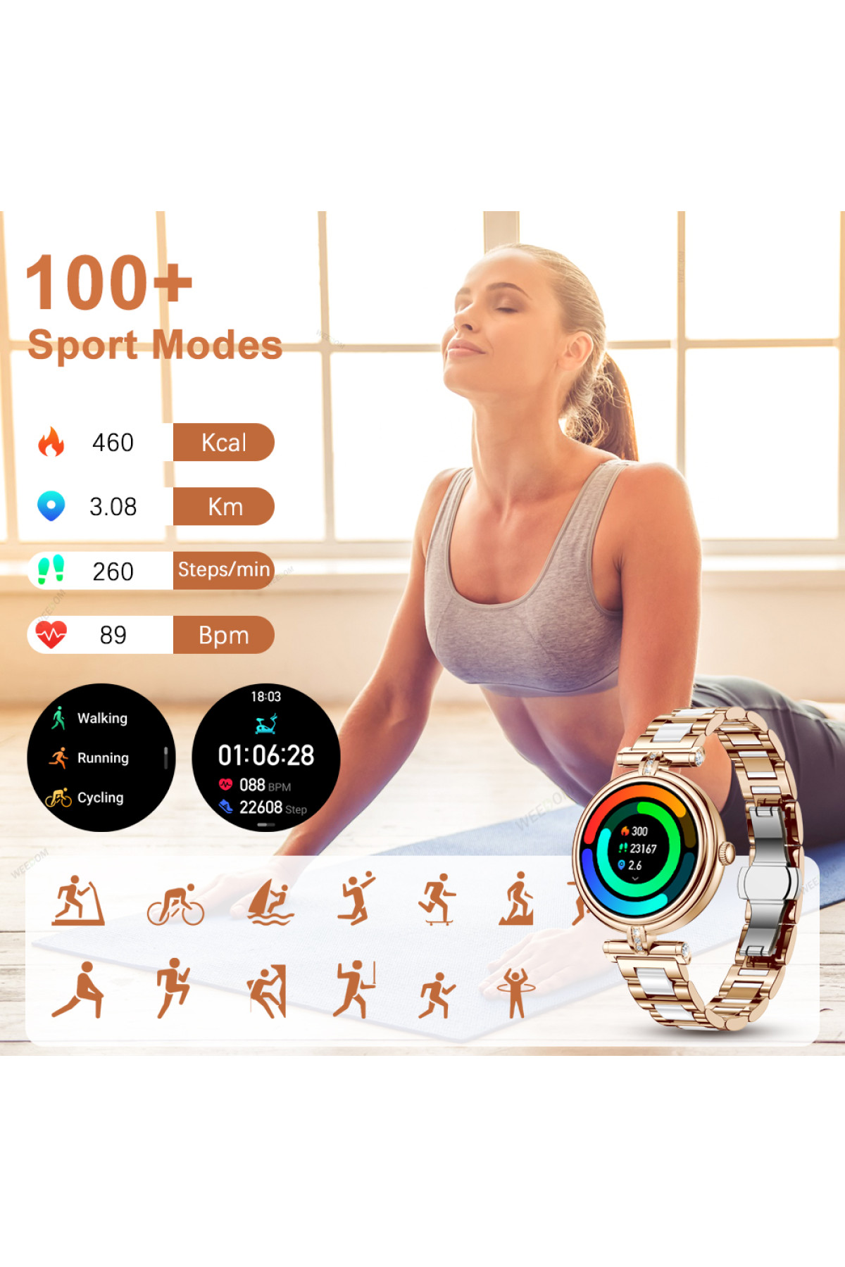 Смарт годинник  Smart Leila Rubber, 2 ремінці