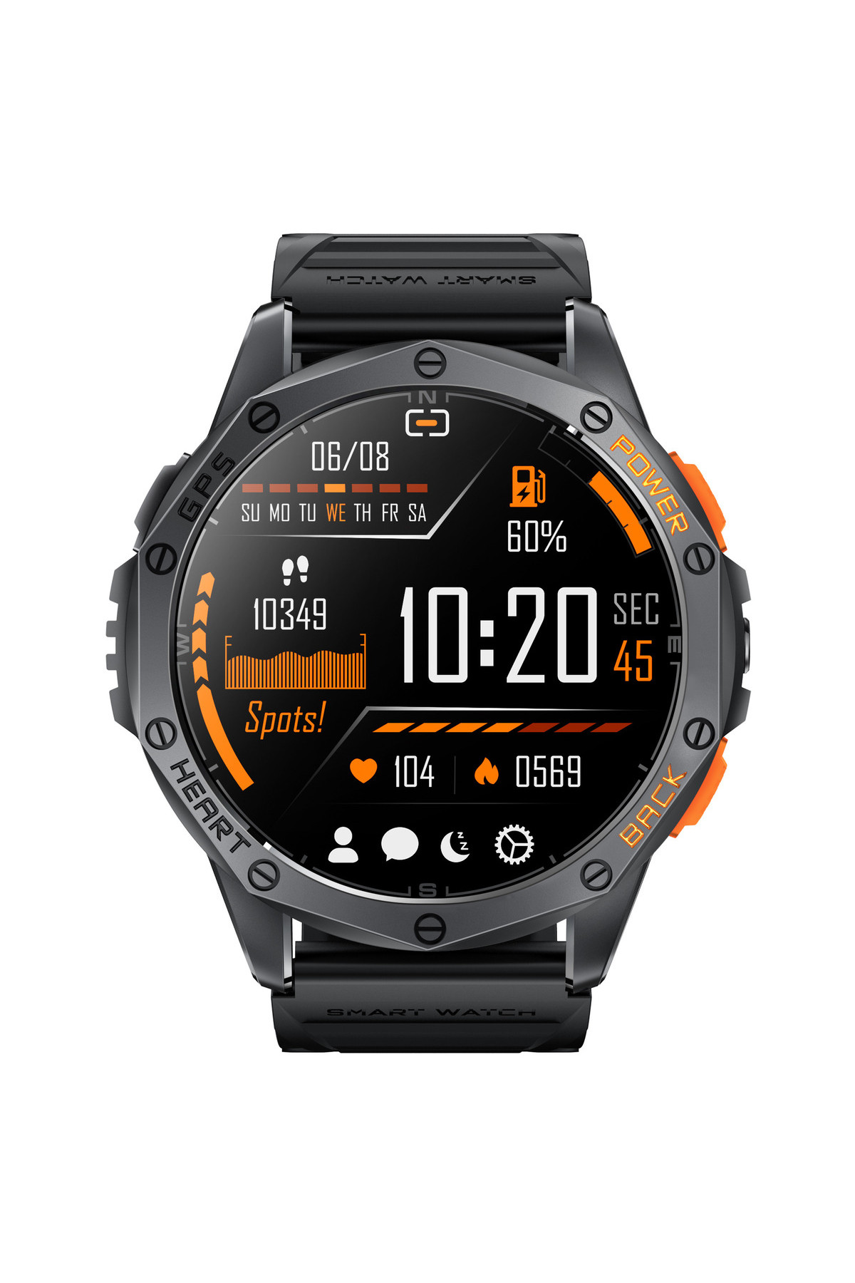 Смарт годинник  Smart GPS Max Black, 2 ремінці