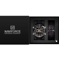 Чоловічий годинник  Naviforce Set Present подарунковий набір, 2 ремінці