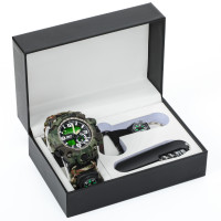 Чоловічий годинник  Besta Box Military Set подарунковий набір, з компасом