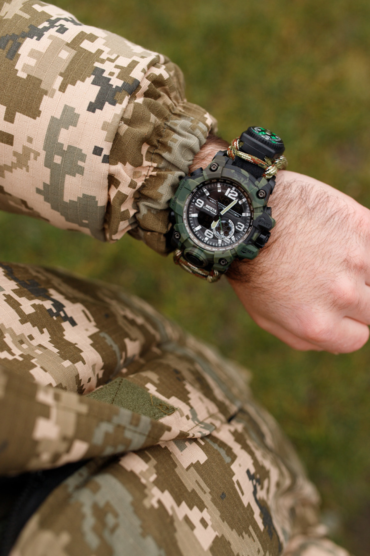 Чоловічий годинник  Besta Box Military Set подарунковий набір, з компасом