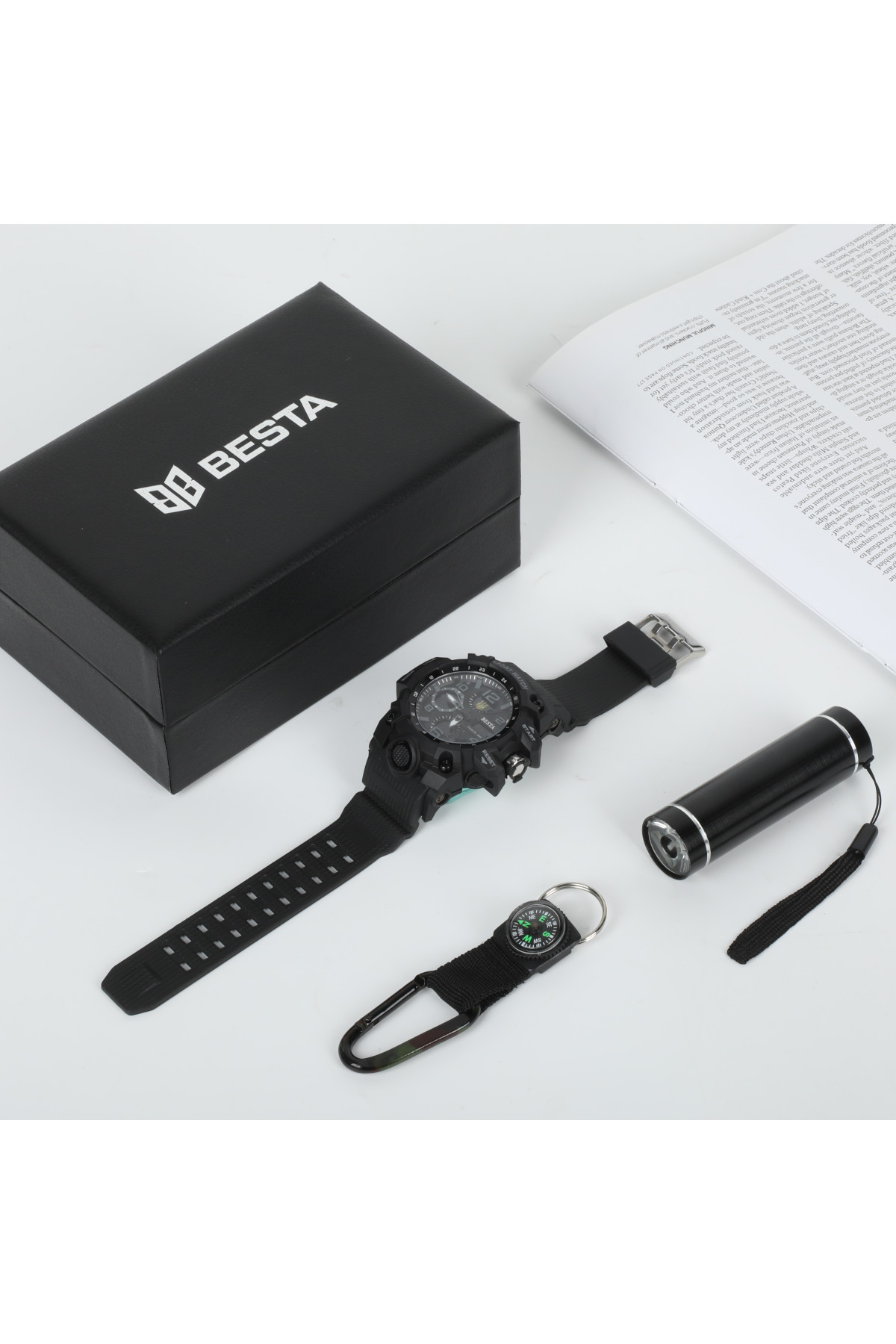 Чоловічий годинник  Besta Box Peremoga Light подарунковий набір, з компасом