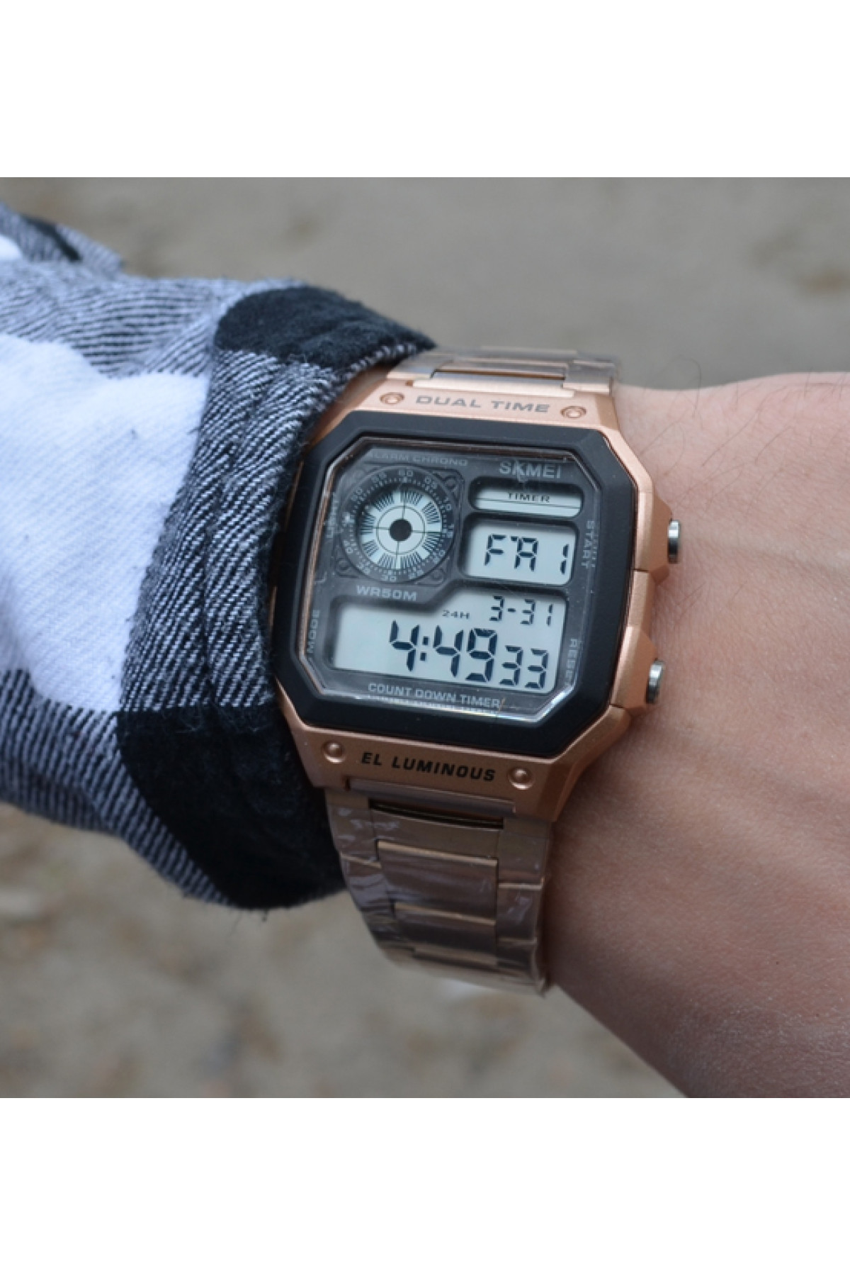 Чоловічий годинник  Skmei Ripple RoseGold 1335
