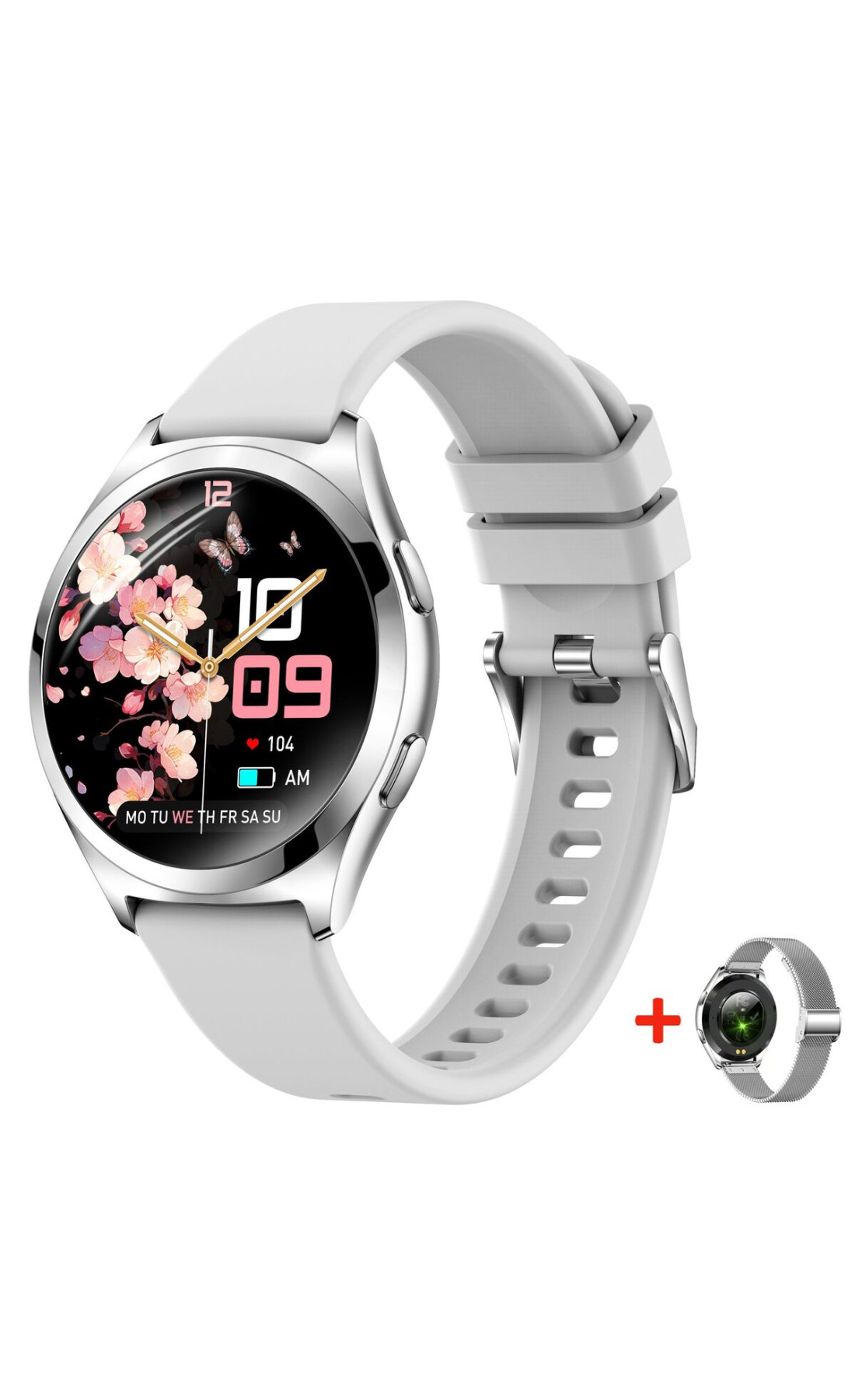 Смарт годинник  Smart Love Pro Silver Rubber, 2 ремінці