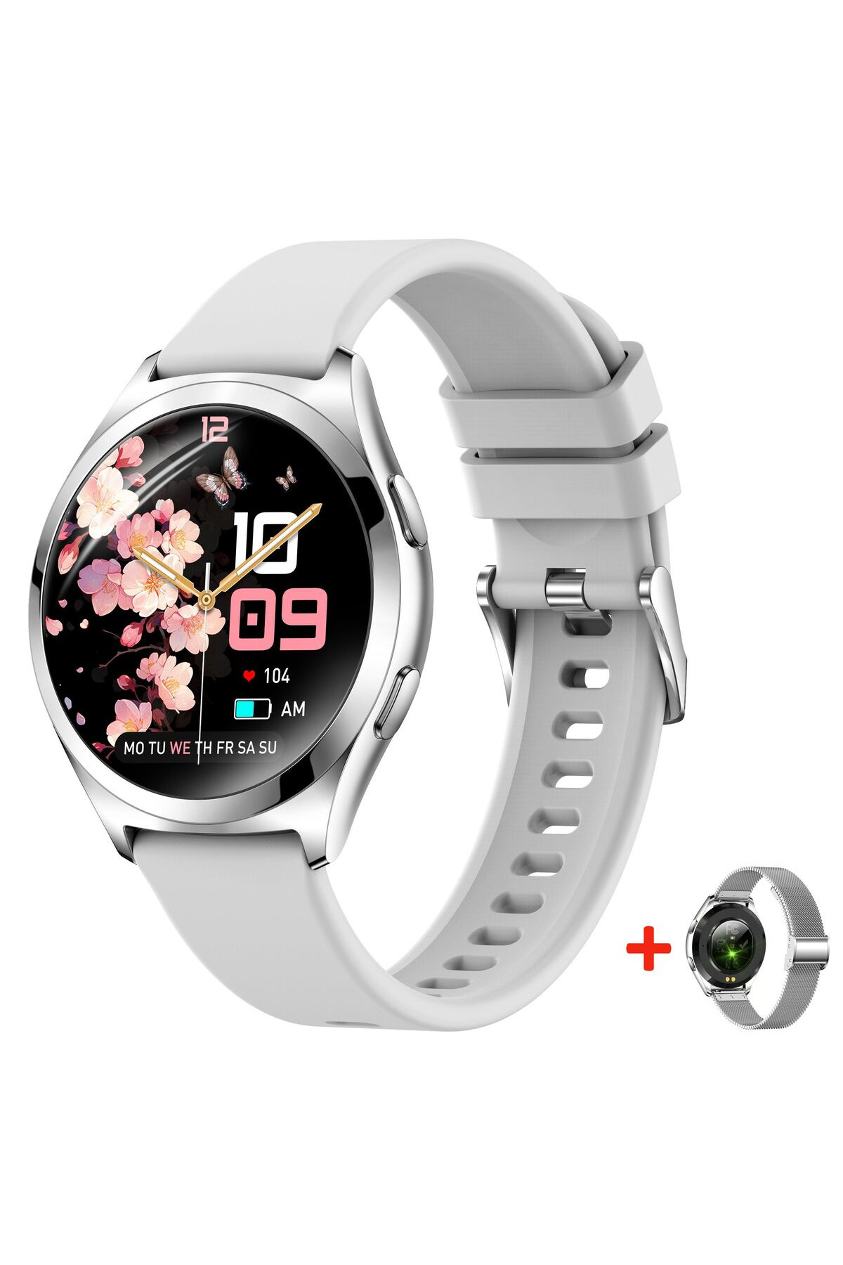 Смарт годинник  Smart Love Pro Silver Rubber, 2 ремінці