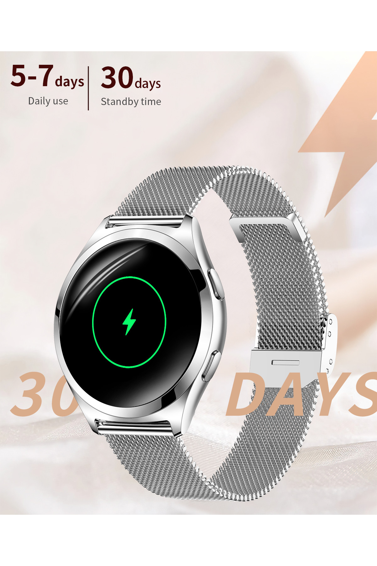 Смарт годинник  Smart Love Pro Silver Rubber, 2 ремінці