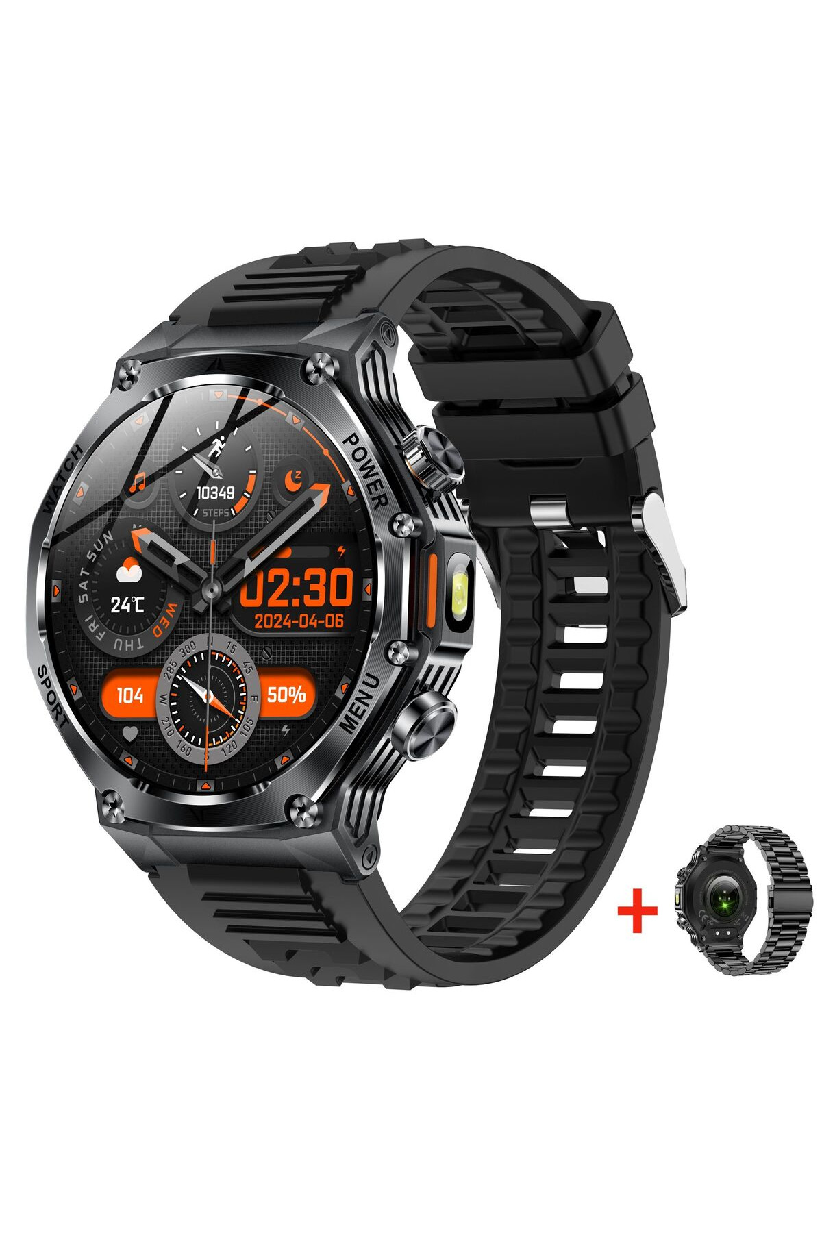 Смарт годинник  Smart Surf X Pro Black Rubber, 2 ремінці