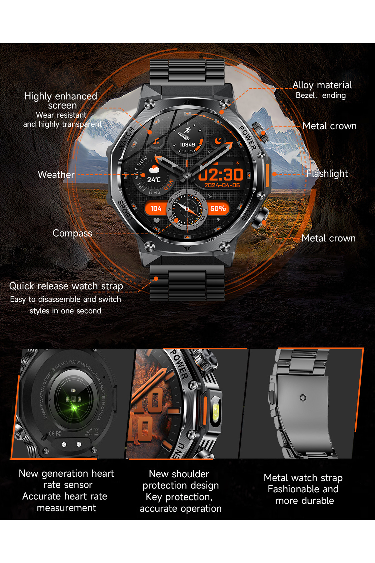 Смарт годинник  Smart Surf X Pro Black Rubber, 2 ремінці