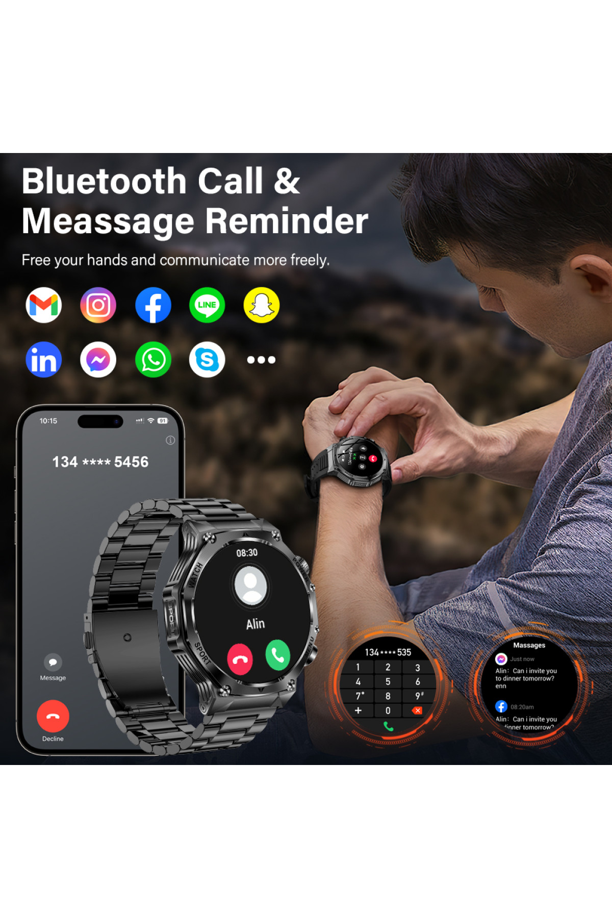 Смарт годинник  Smart Surf X Pro Black Rubber, 2 ремінці
