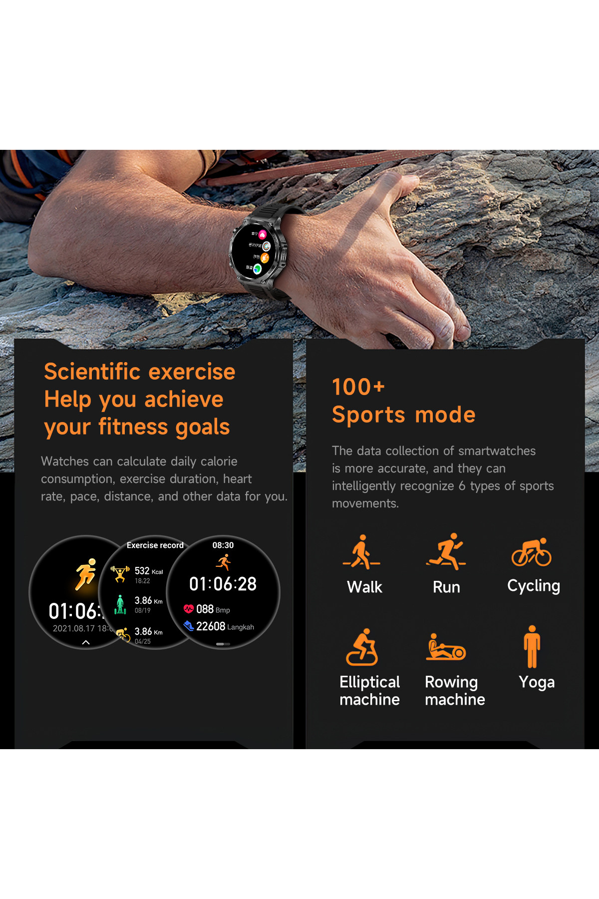 Смарт годинник  Smart Surf X Pro Black Steel, 2 ремінці