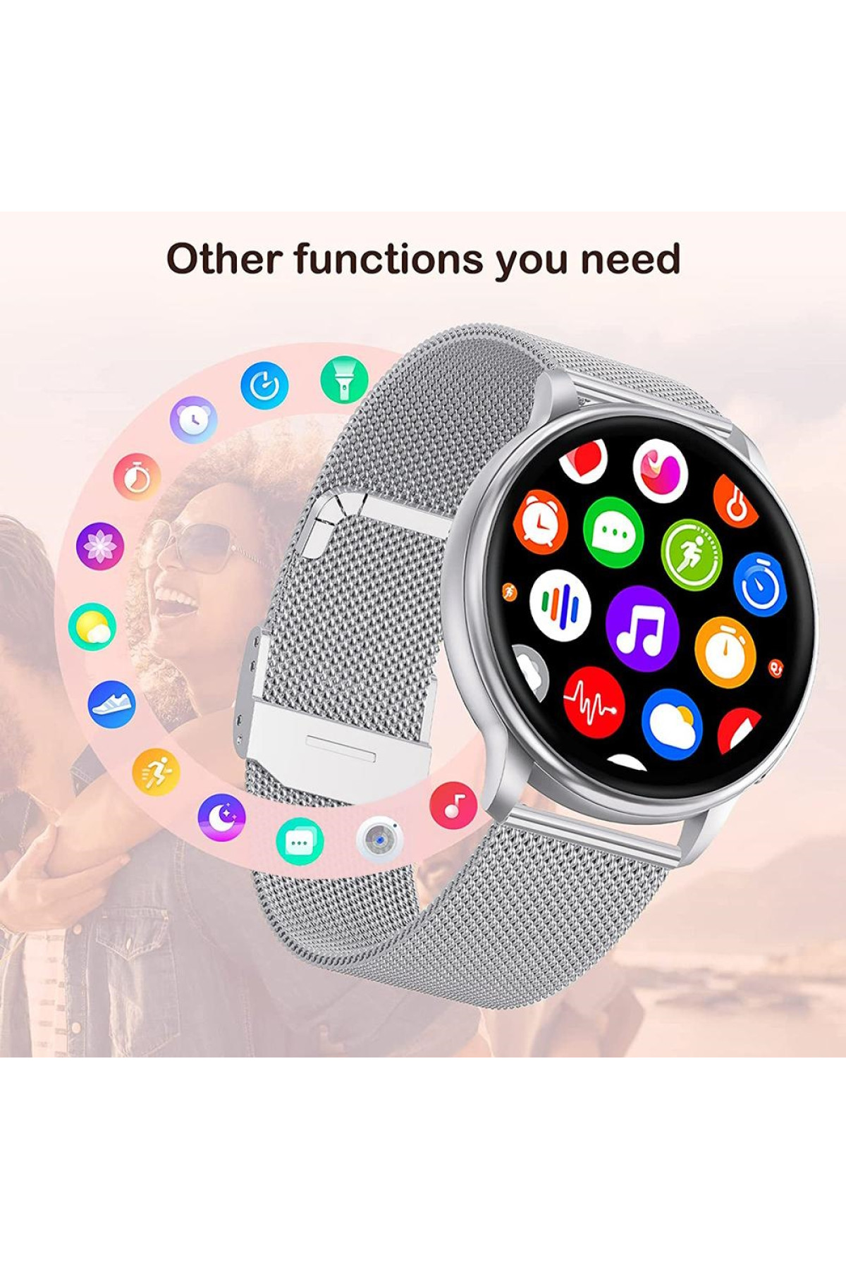 Смарт годинник  Smart Melisia Silver Rubber, 2 ремінці