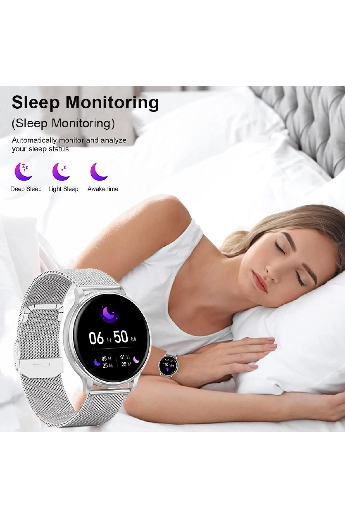 Смарт годинник  Smart Melisia Silver Rubber, 2 ремінці