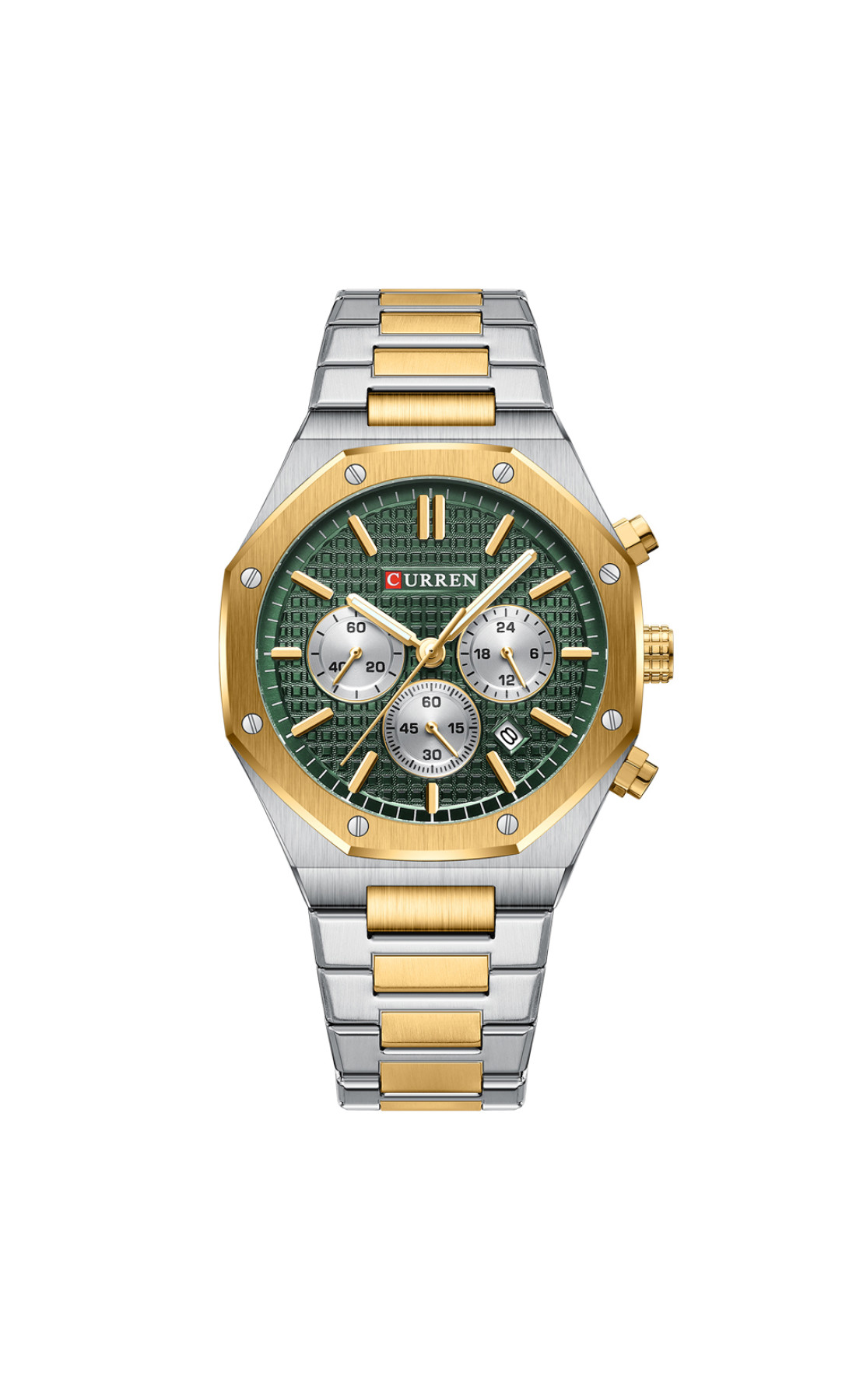 Наручні годинники Curren Curren Curren 8440 Silver-Gold-Green