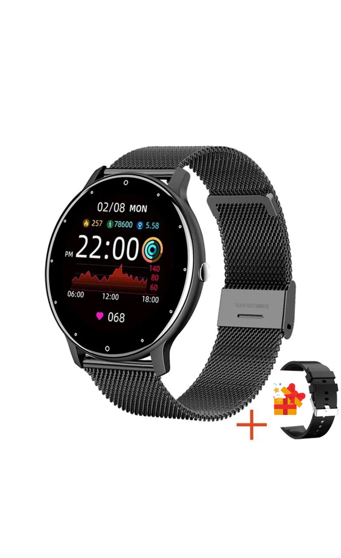 Смарт годинники Modfit Modfit Modfit Business All Black Mesh 41 мм.