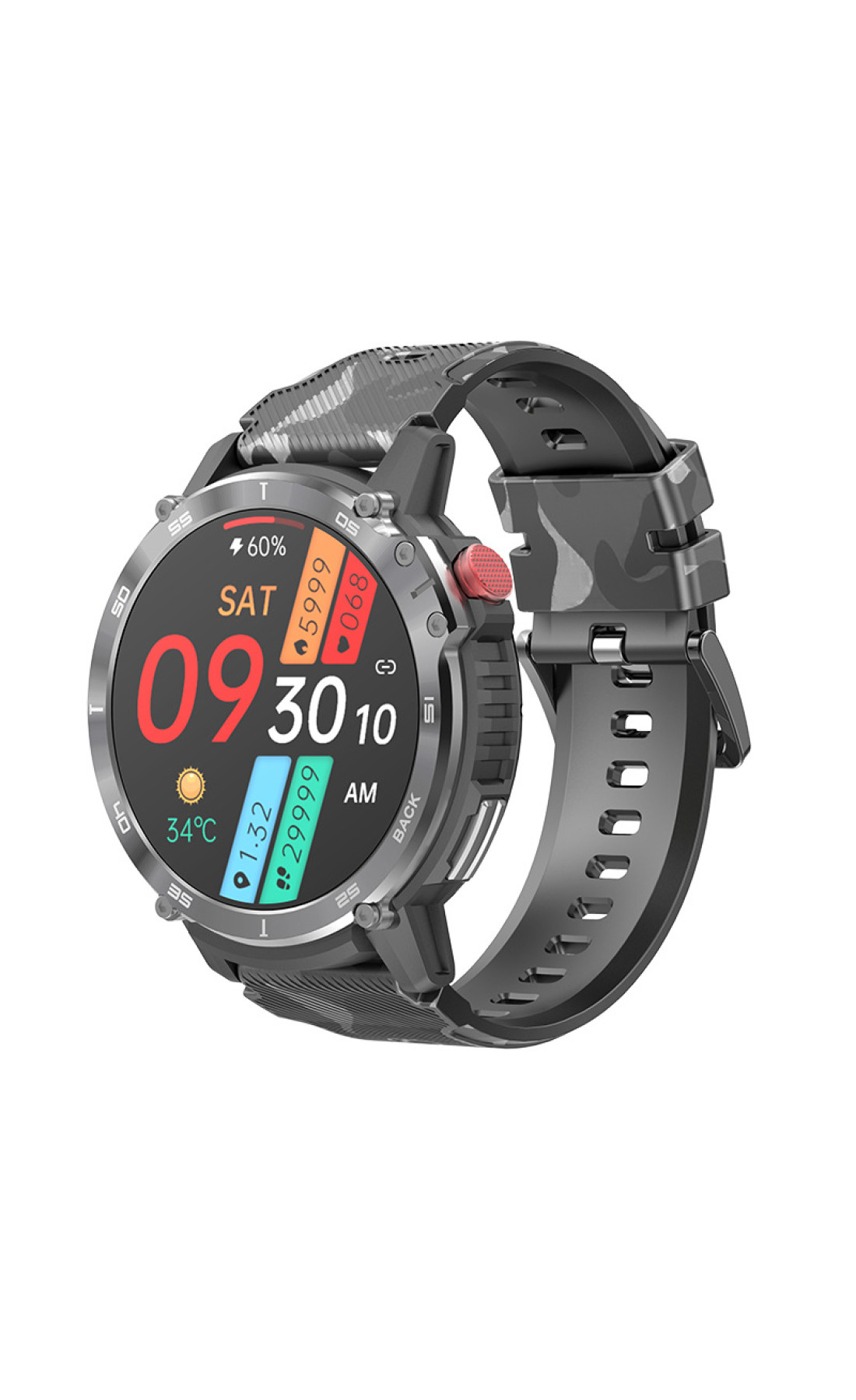 Смарт годинники Modfit Modfit Modfit Sniper Pro Black-Silver 41 мм.