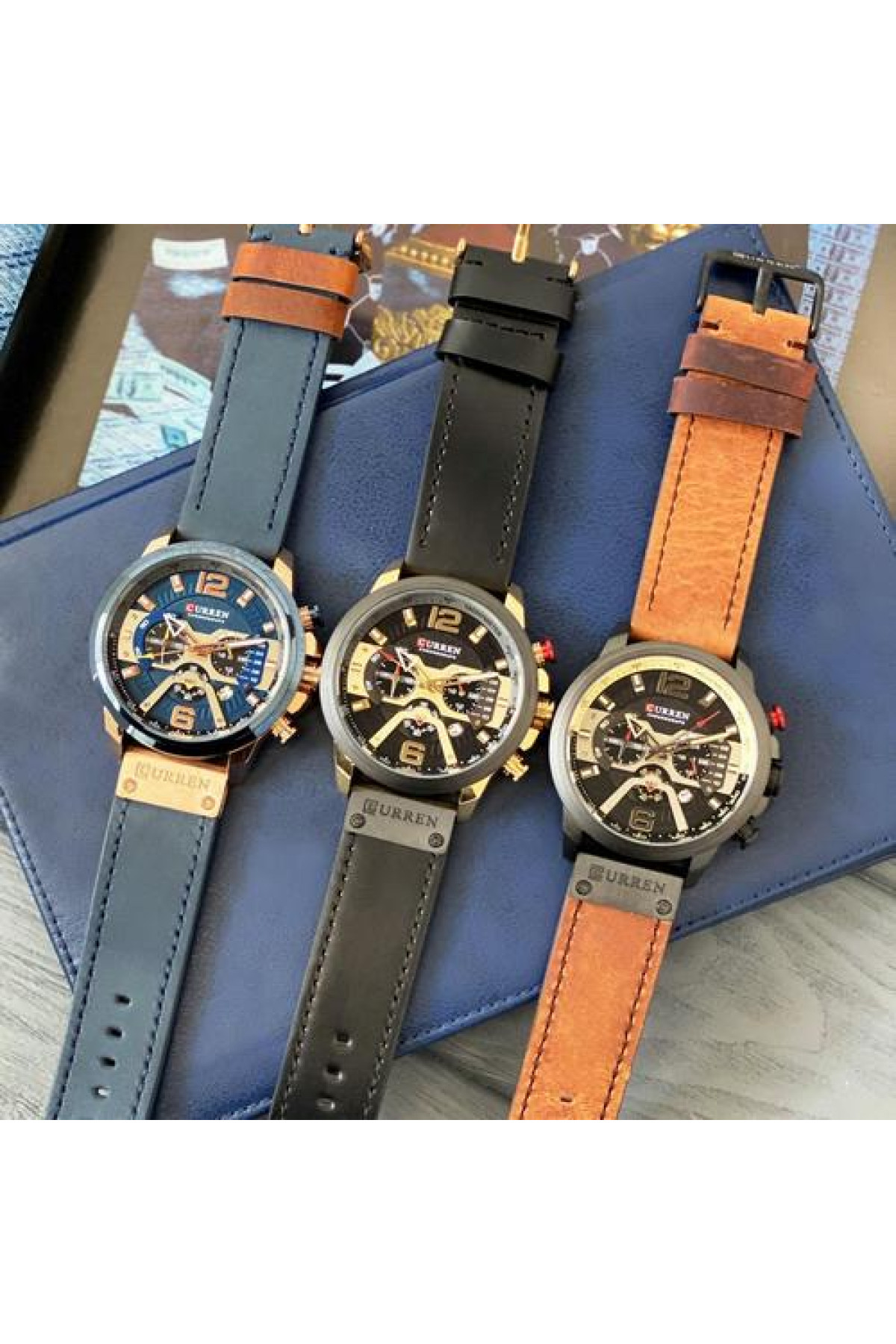 Наручні годинники Curren Curren Curren 8329 Blue-Gold