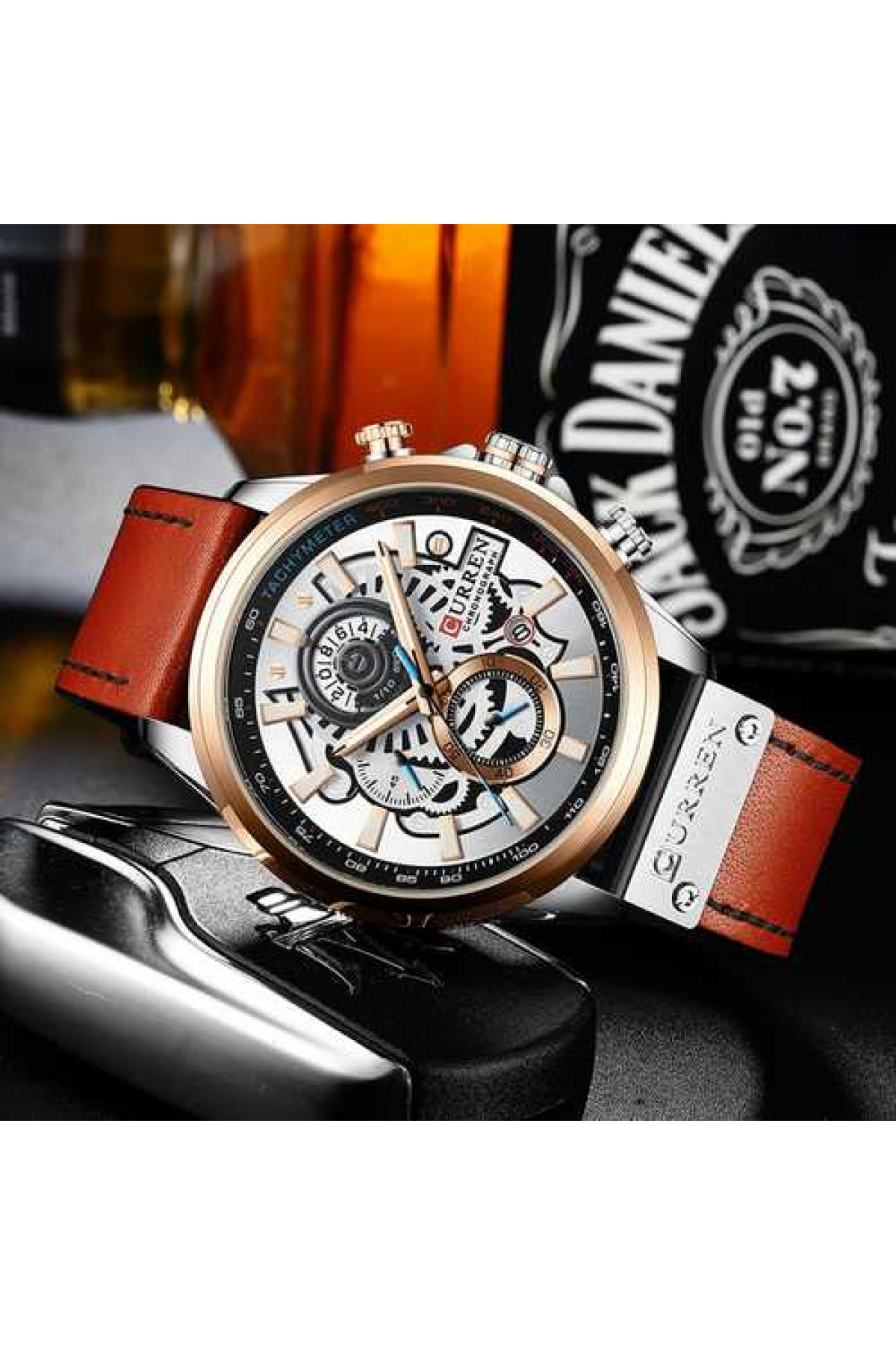 Наручні годинники Curren Curren Curren 8380 Silver-Cuprum-Brown