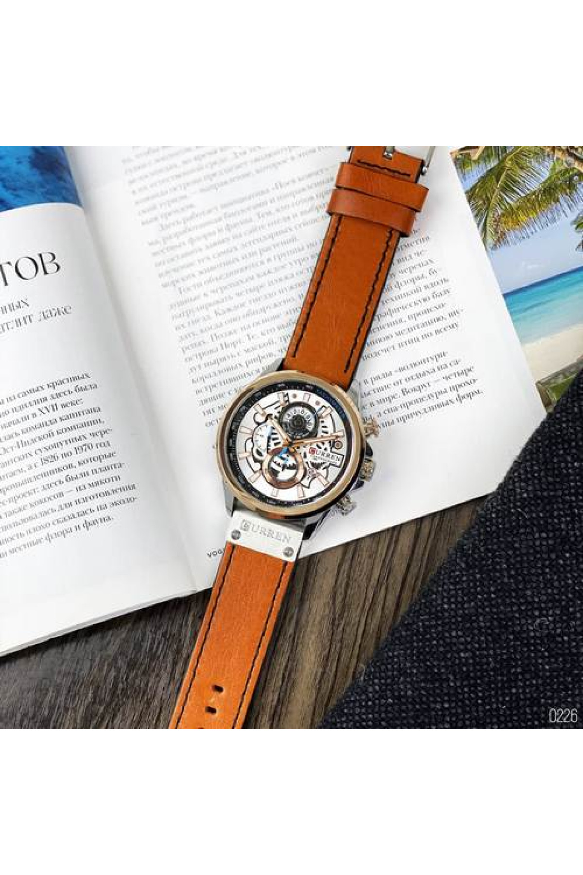 Наручні годинники Curren Curren Curren 8380 Silver-Cuprum-Brown