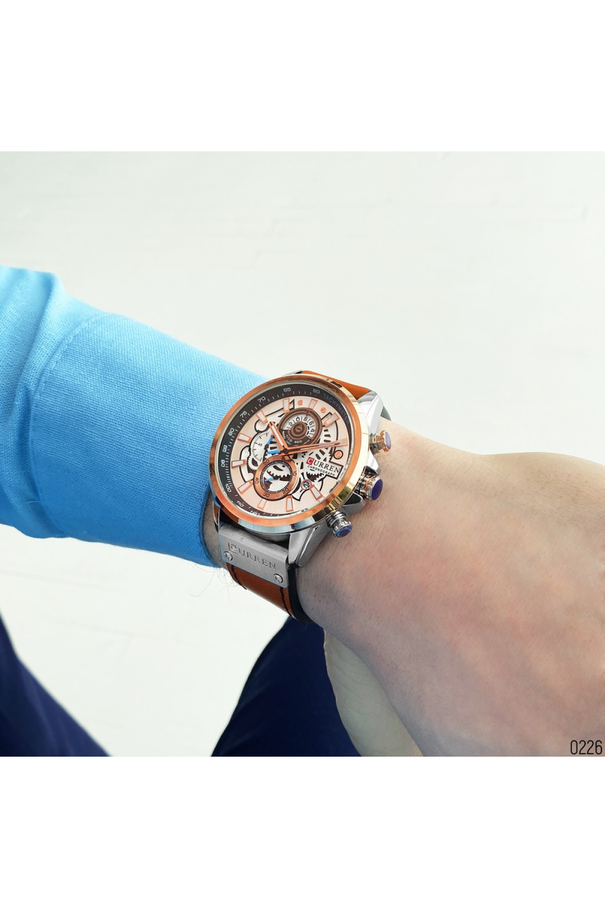 Наручні годинники Curren Curren Curren 8380 Silver-Cuprum-Brown