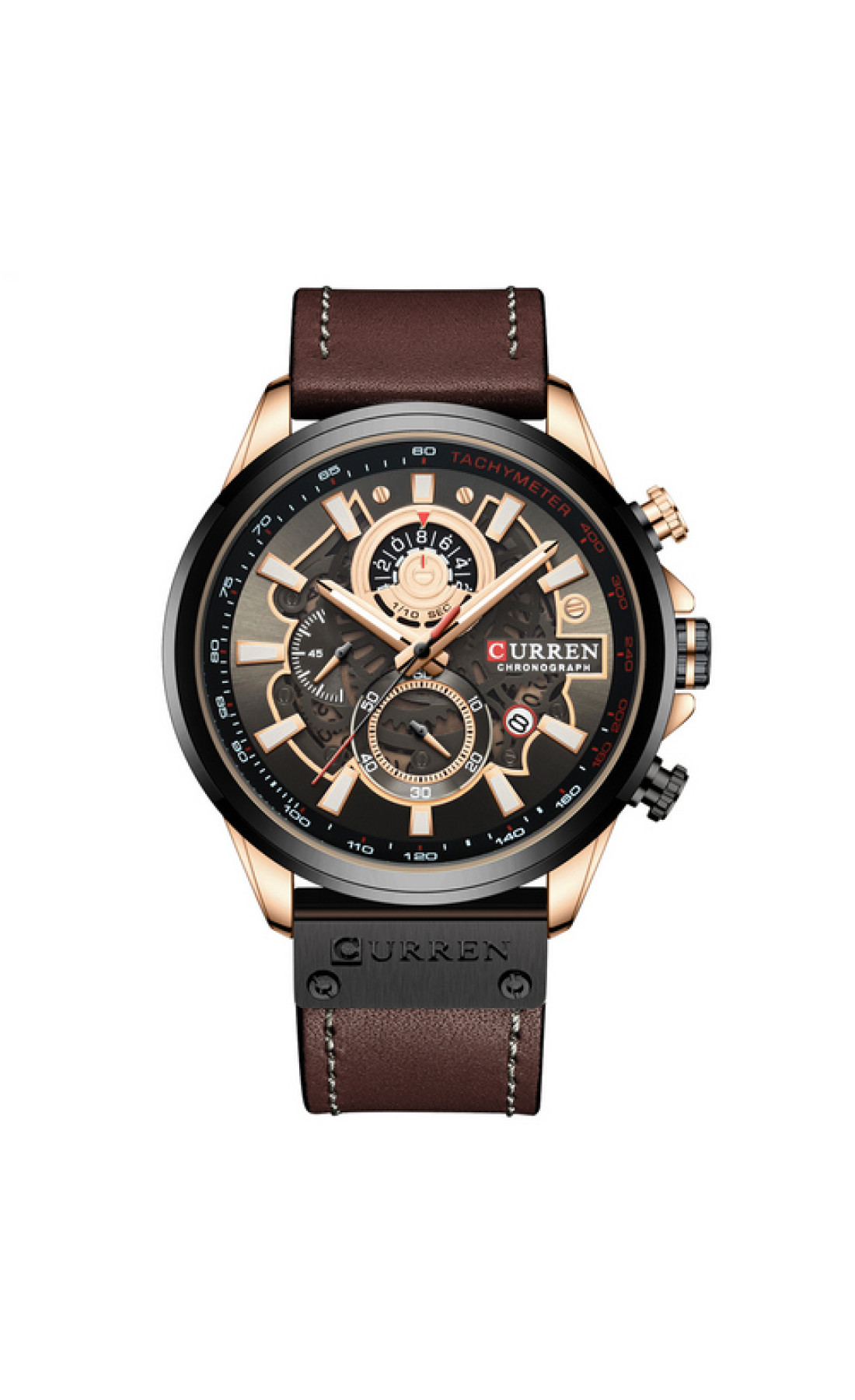 Наручні годинники Curren Curren Curren 8380 Black-Cuprum-Dark Brown