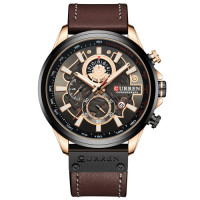 Наручні годинники Curren Curren Curren 8380 Black-Cuprum-Dark Brown