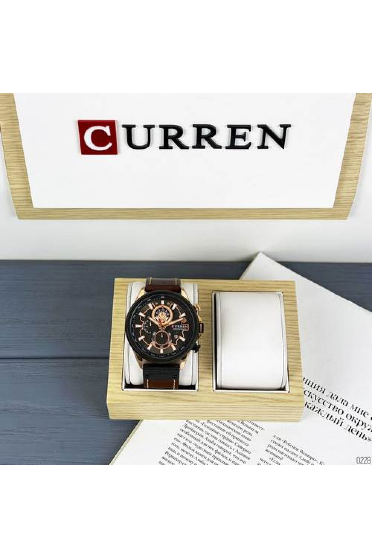 Наручні годинники Curren Curren Curren 8380 Black-Cuprum-Dark Brown