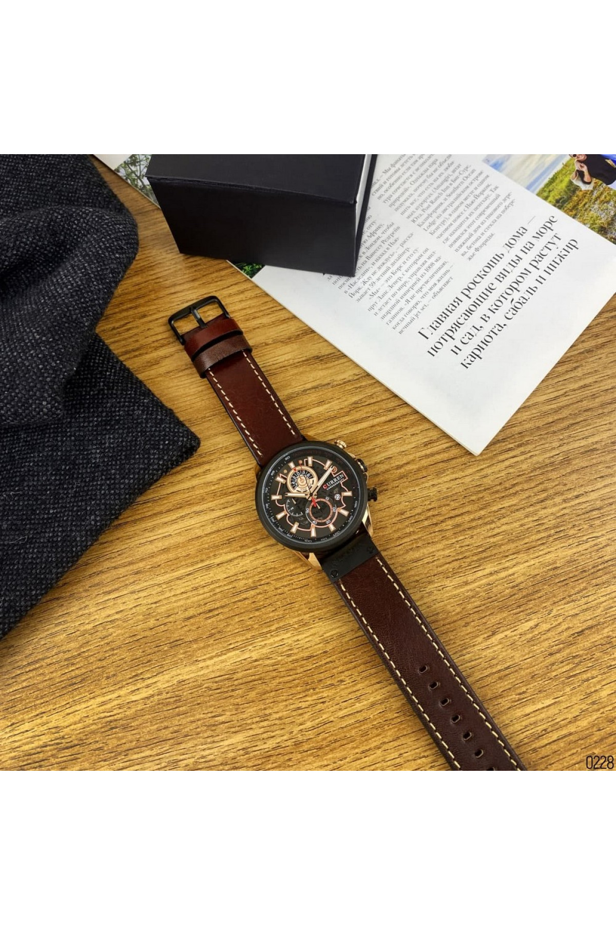 Наручні годинники Curren Curren Curren 8380 Black-Cuprum-Dark Brown