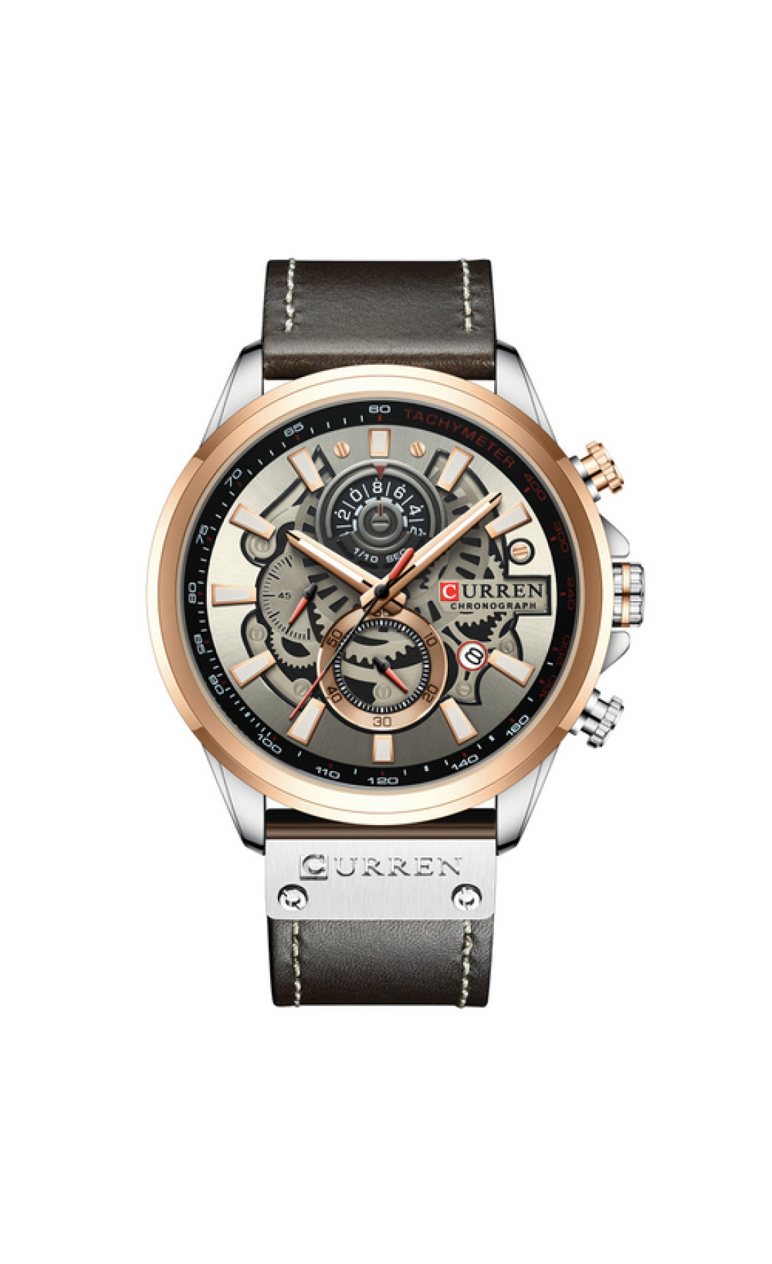 Наручні годинники Curren Curren Curren 8380 Cuprum-Silver-Brown