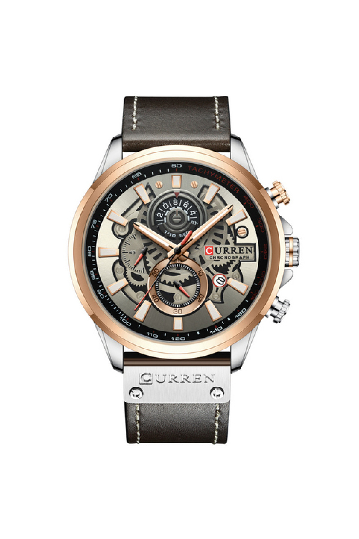 Наручні годинники Curren Curren Curren 8380 Cuprum-Silver-Brown