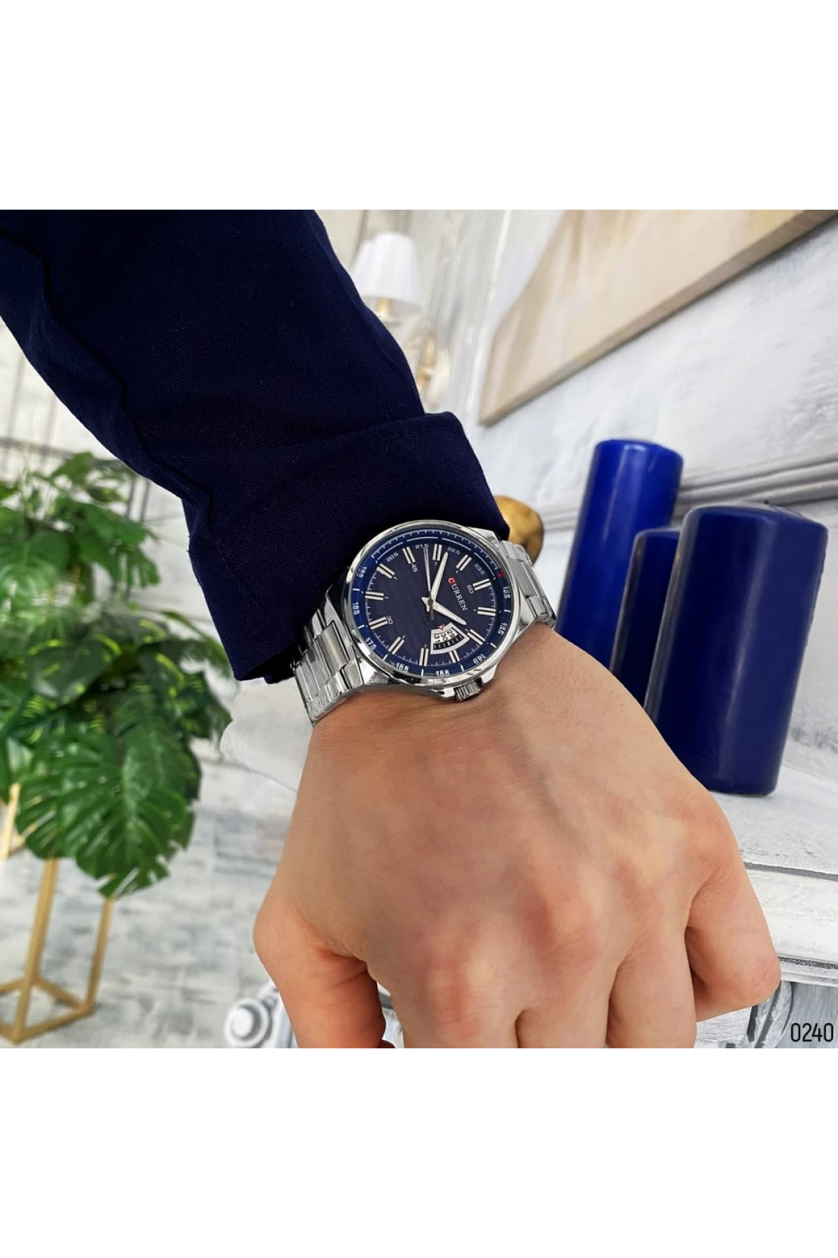 Наручні годинники Curren Curren Curren 8375 Silver-Blue