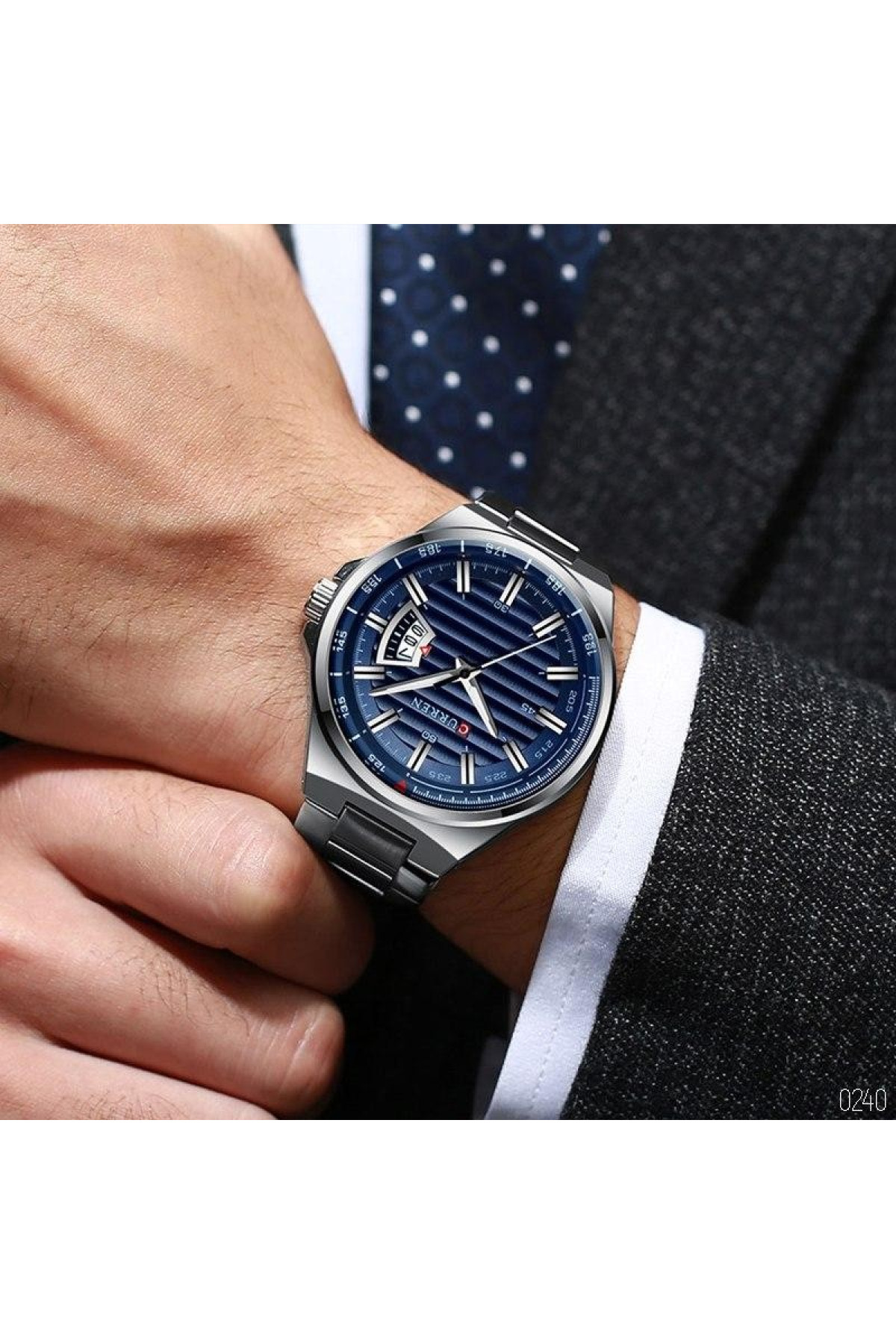 Наручні годинники Curren Curren Curren 8375 Silver-Blue