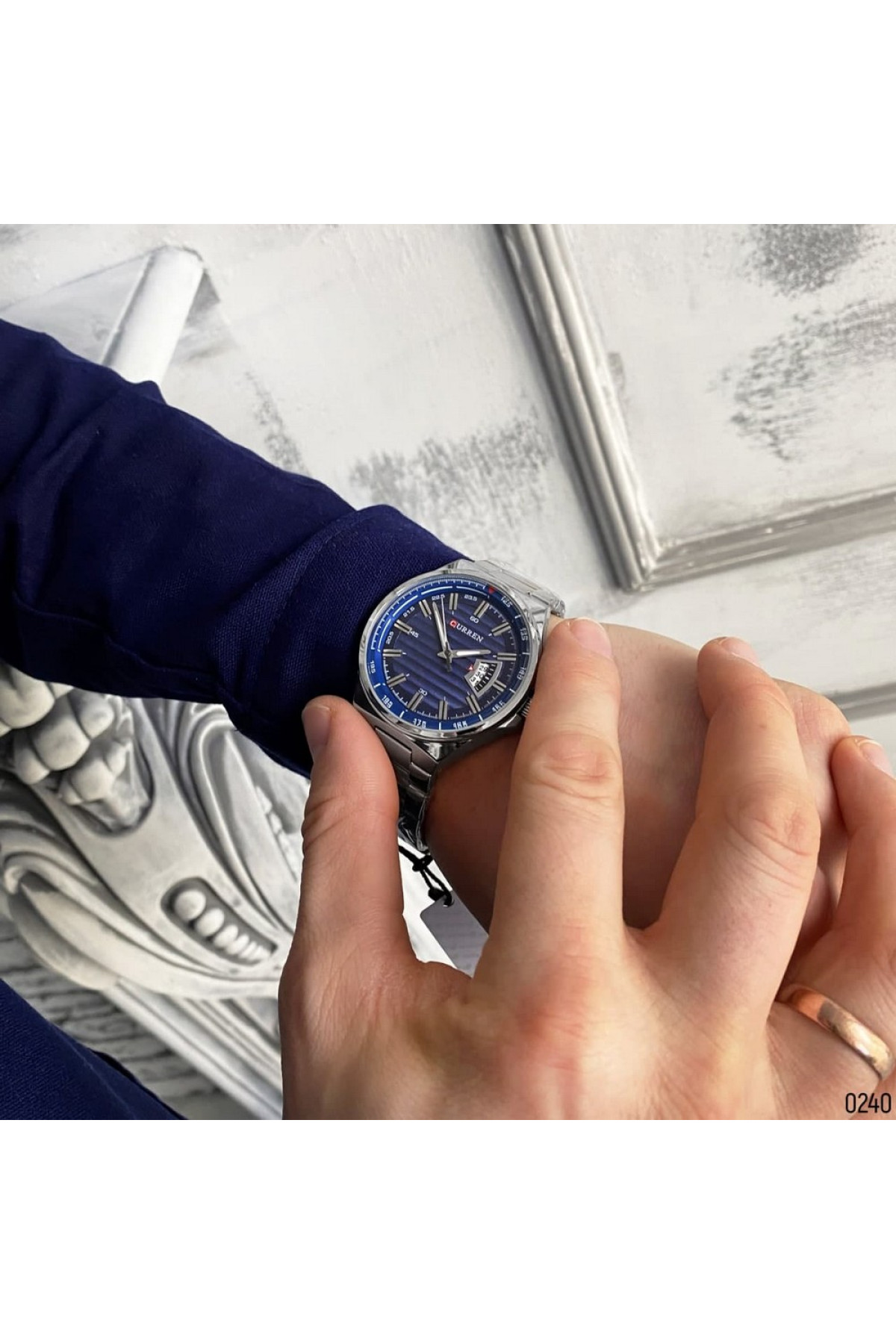 Наручні годинники Curren Curren Curren 8375 Silver-Blue