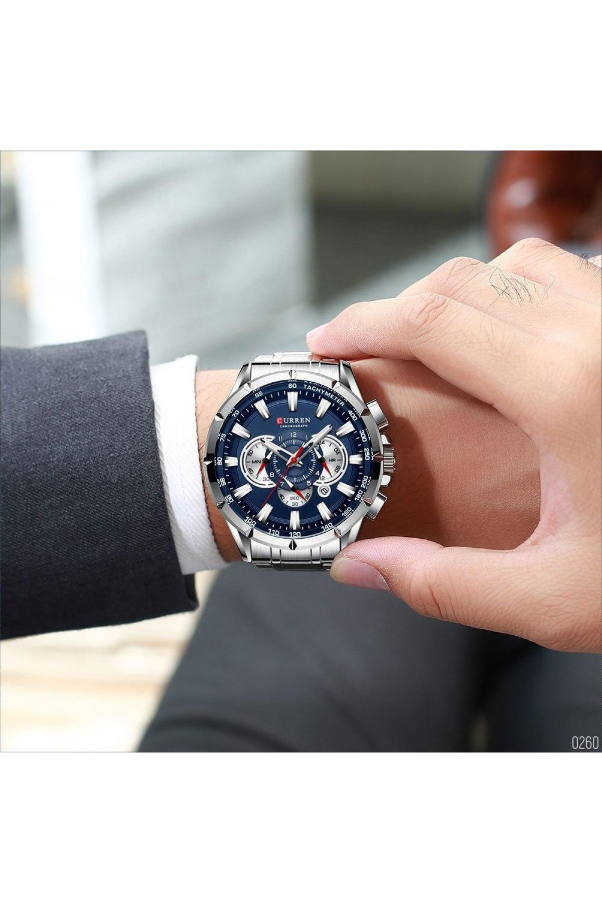 Наручні годинники Curren Curren Curren 8363 Silver-Blue