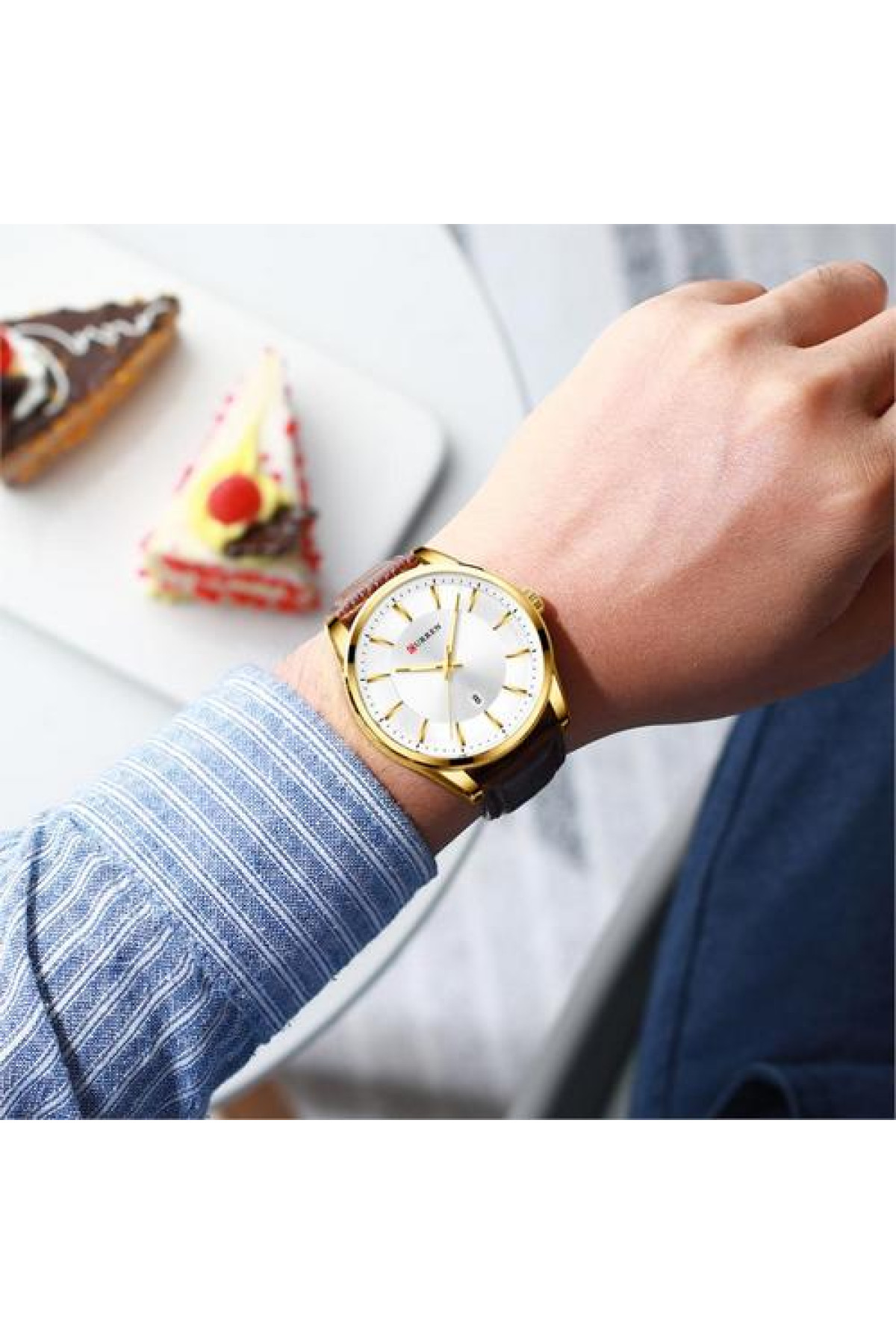 Наручні годинники Curren Curren Curren 8365 Brown-Gold-White