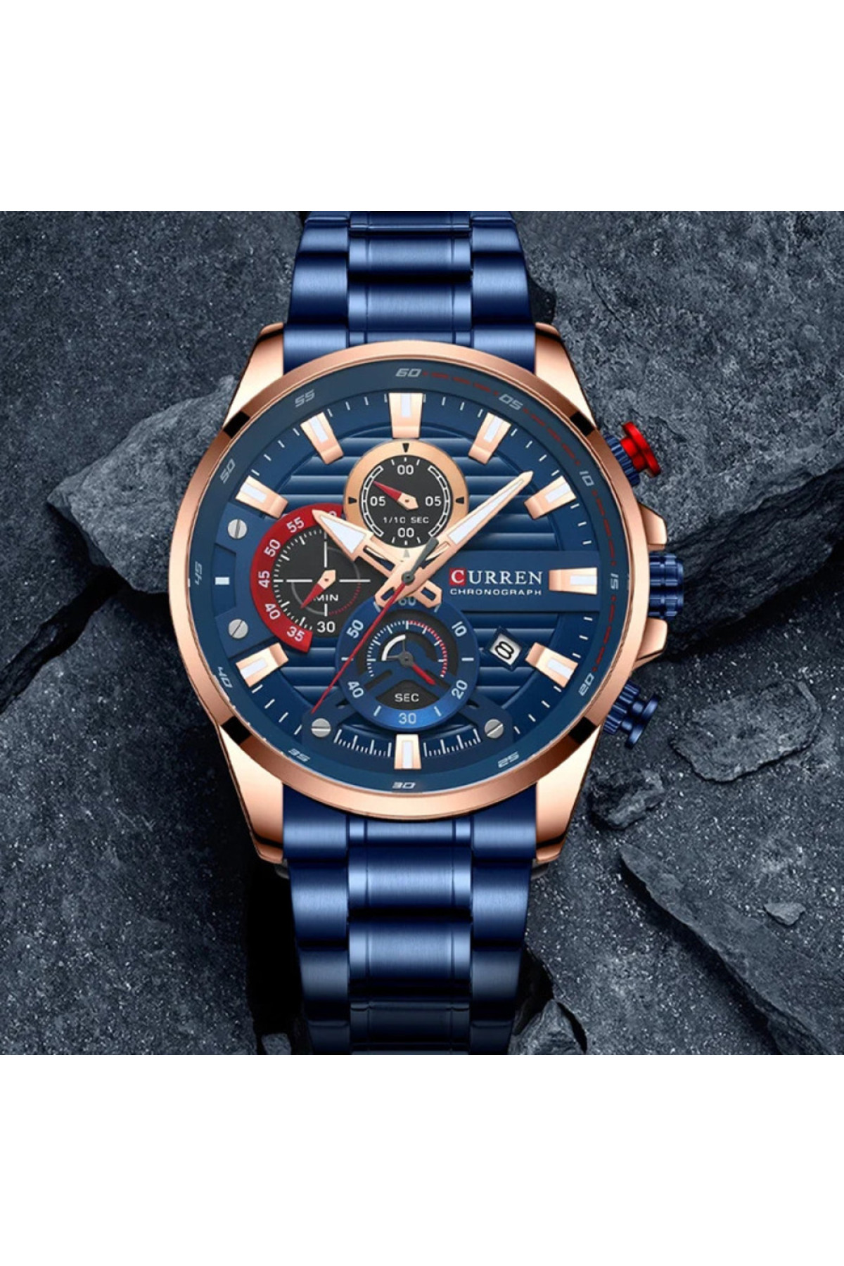 Наручні годинники Curren Curren Curren 8415 Blue-Gold
