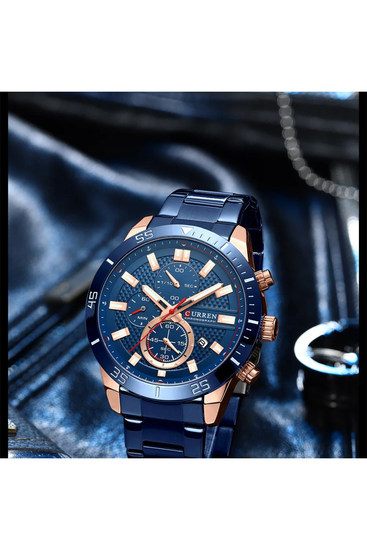 Наручні годинники Curren Curren Curren 8417 Blue-Gold