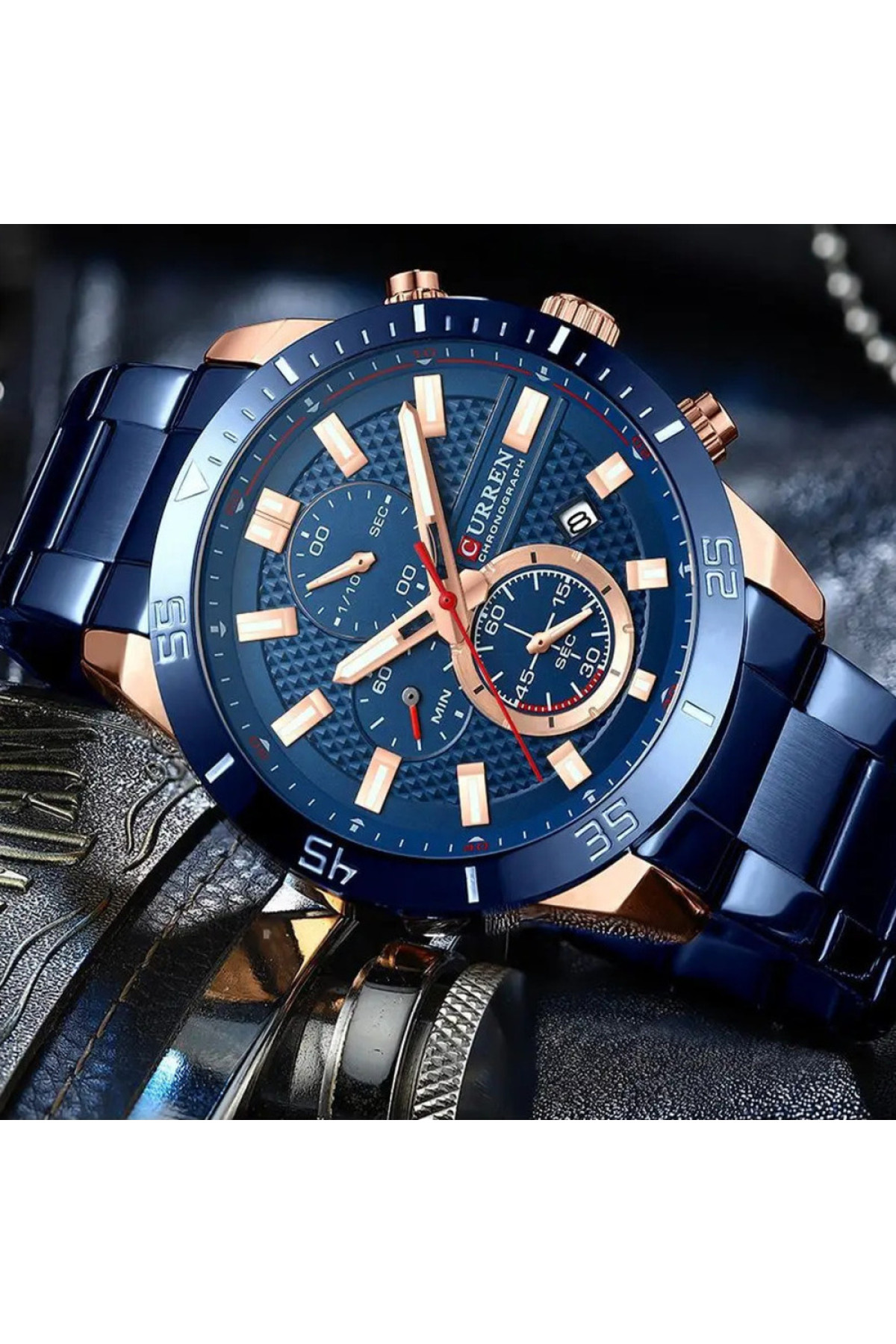 Наручні годинники Curren Curren Curren 8417 Blue-Gold