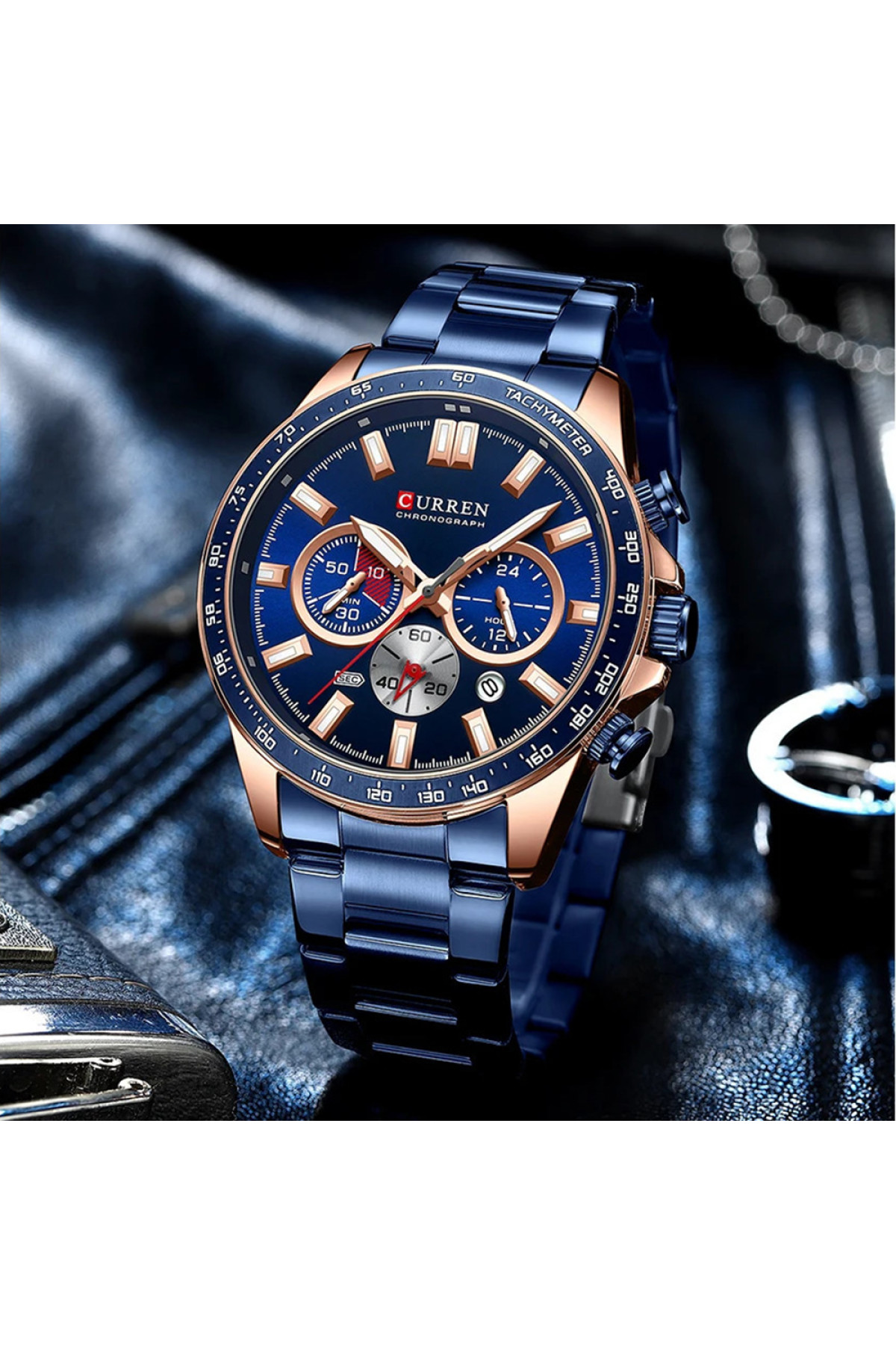 Наручні годинники Curren Curren Curren 8418 Blue-Gold