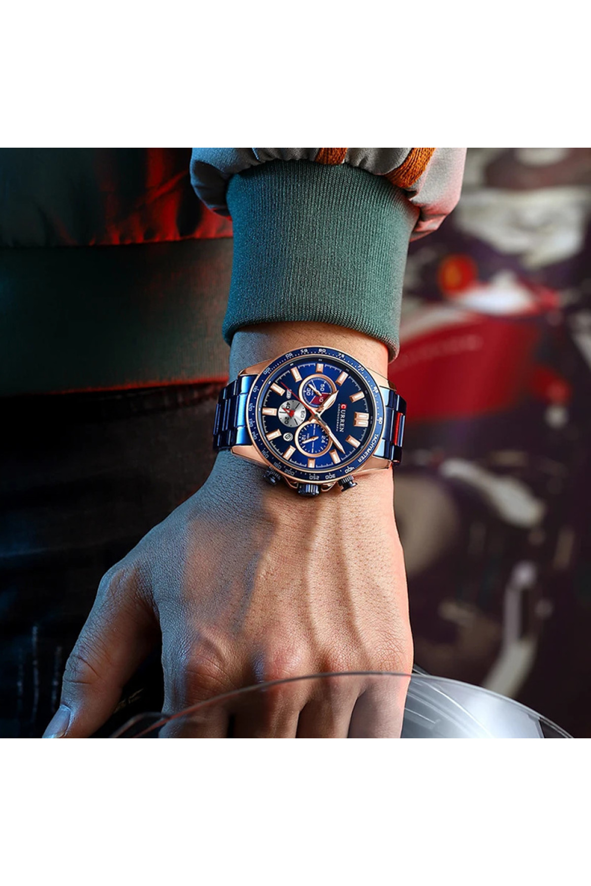 Наручні годинники Curren Curren Curren 8418 Blue-Gold