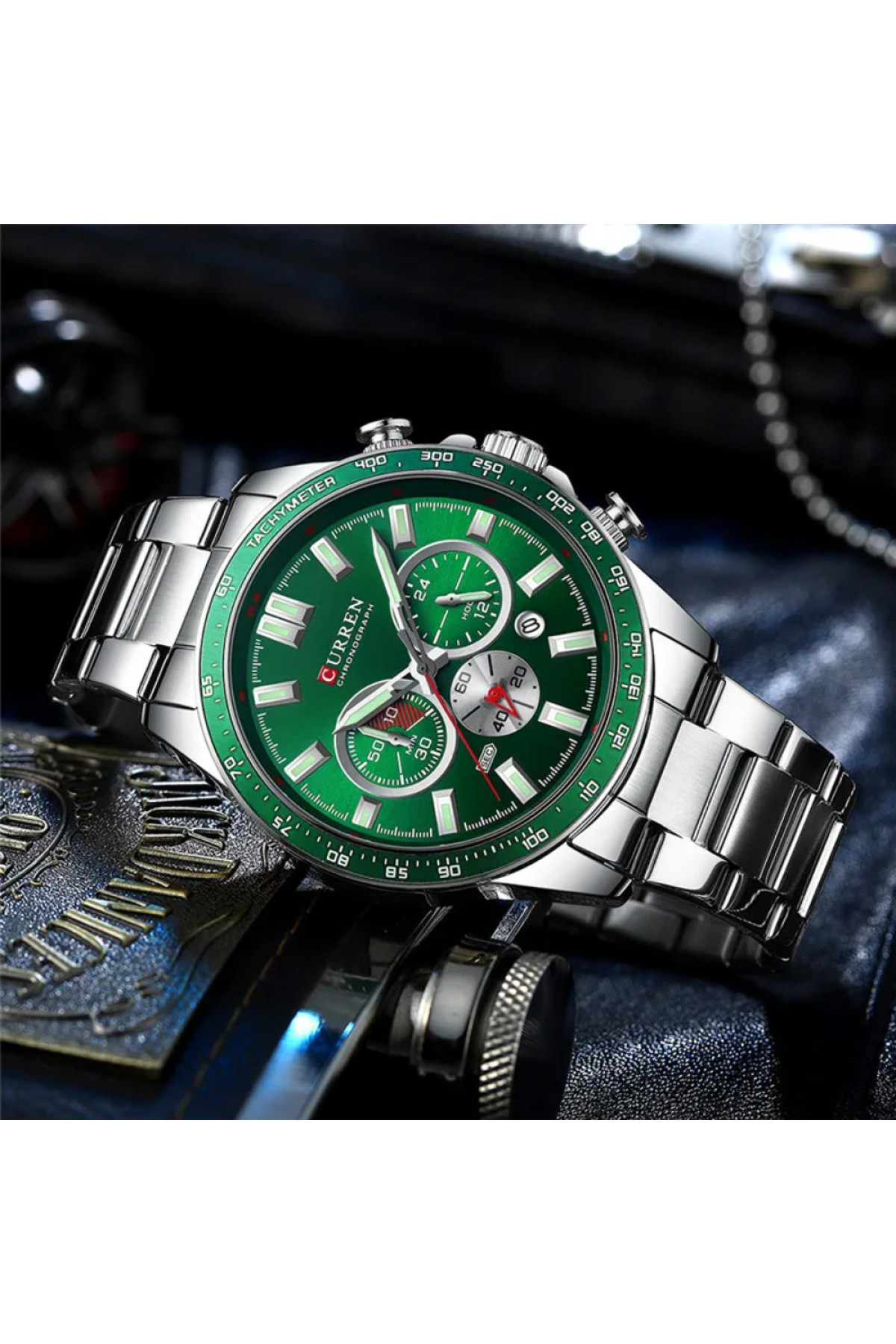 Наручні годинники Curren Curren Curren 8418 Silver-Green